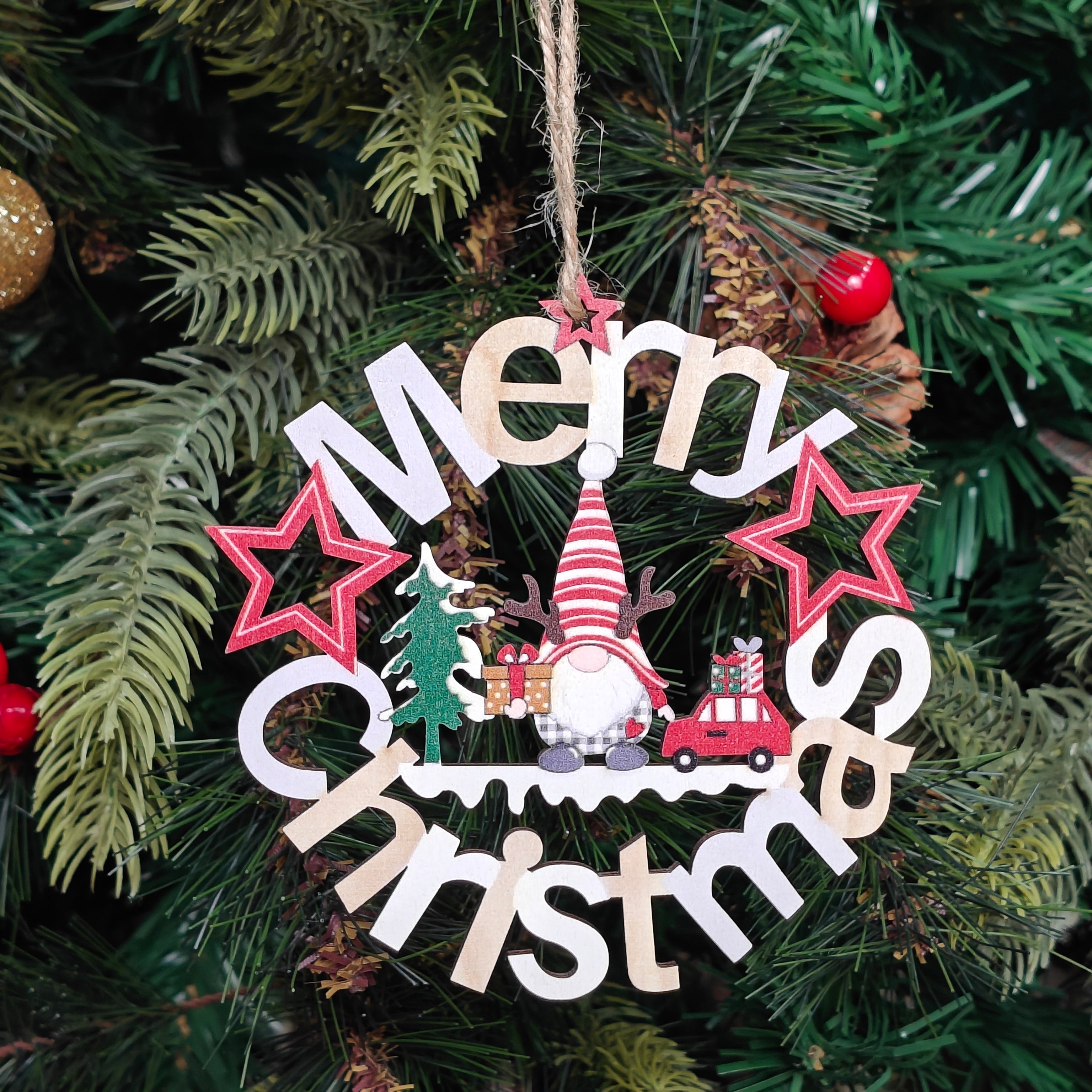 Gnome Merry Christmas Ornament