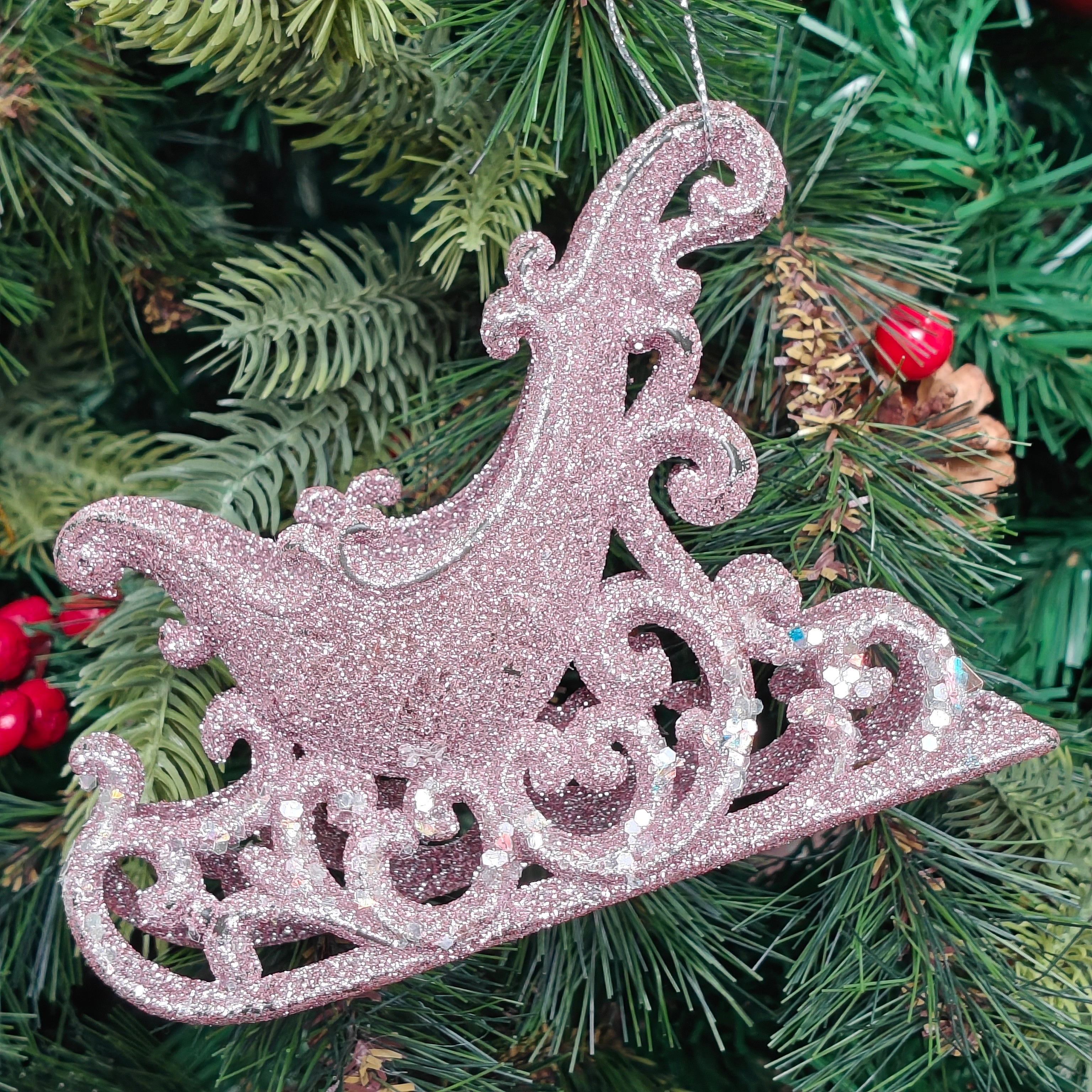 Blush Spark Sleigh Ornament