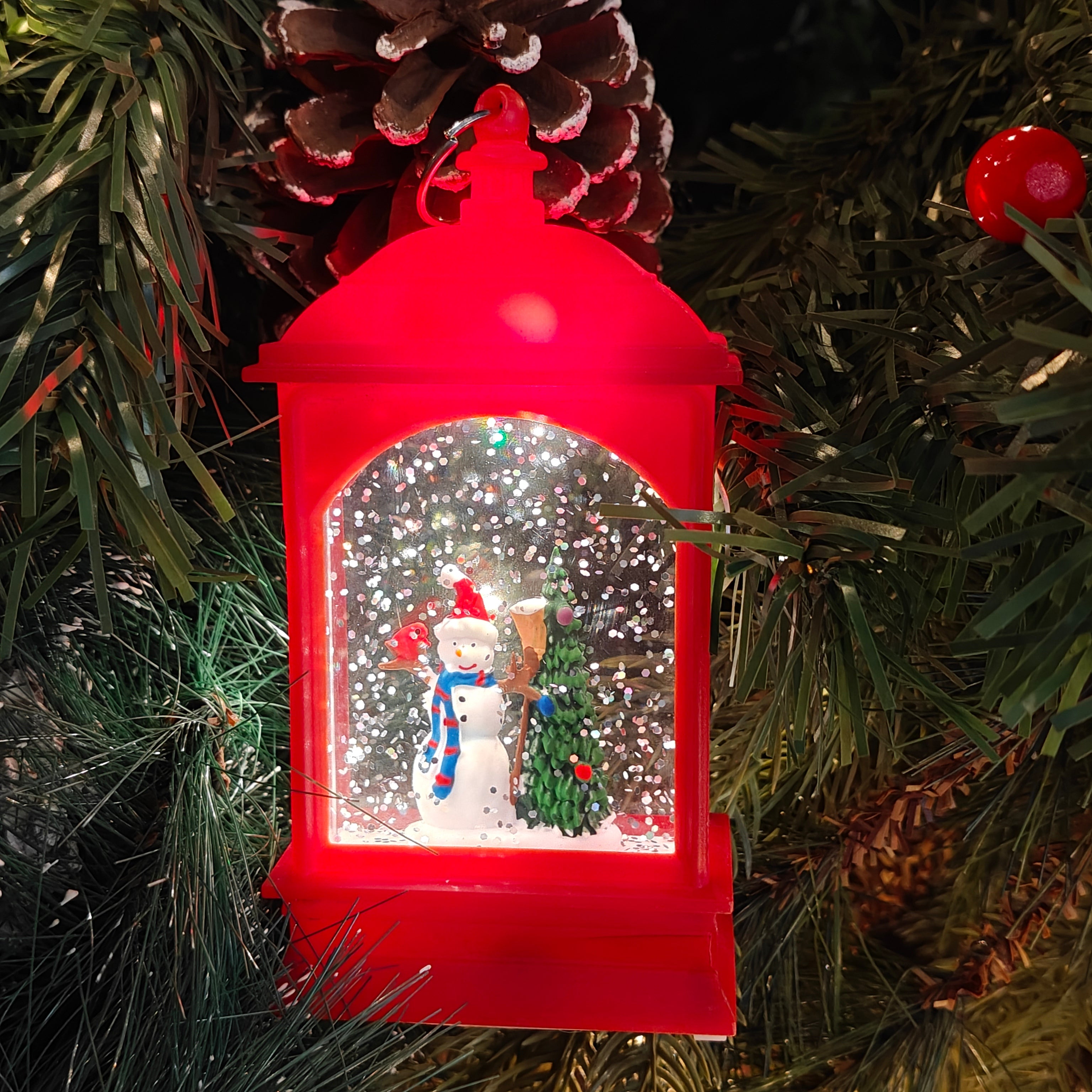 Light-Up Snowman Lantern