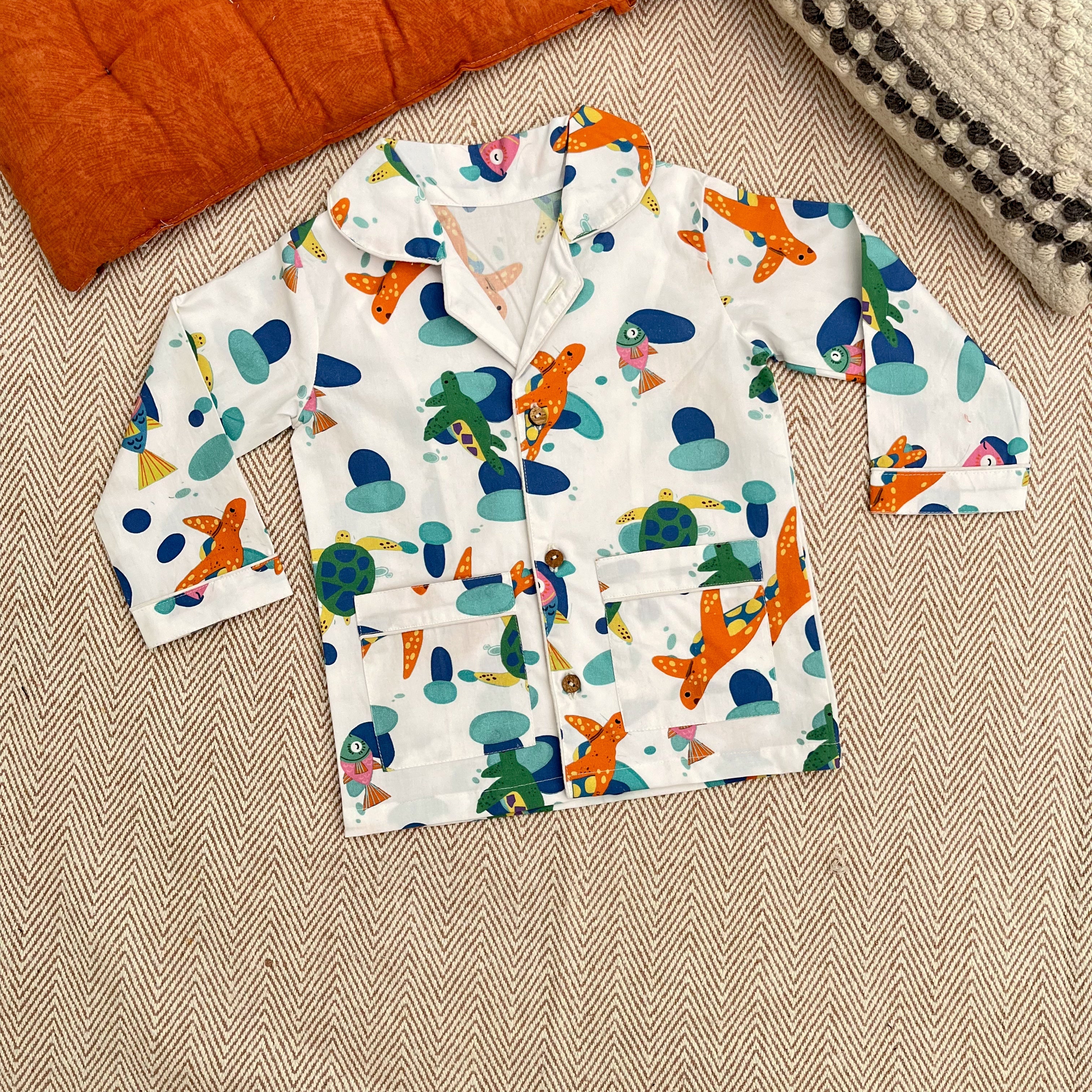 Organic Cotton Turtles Night Suit