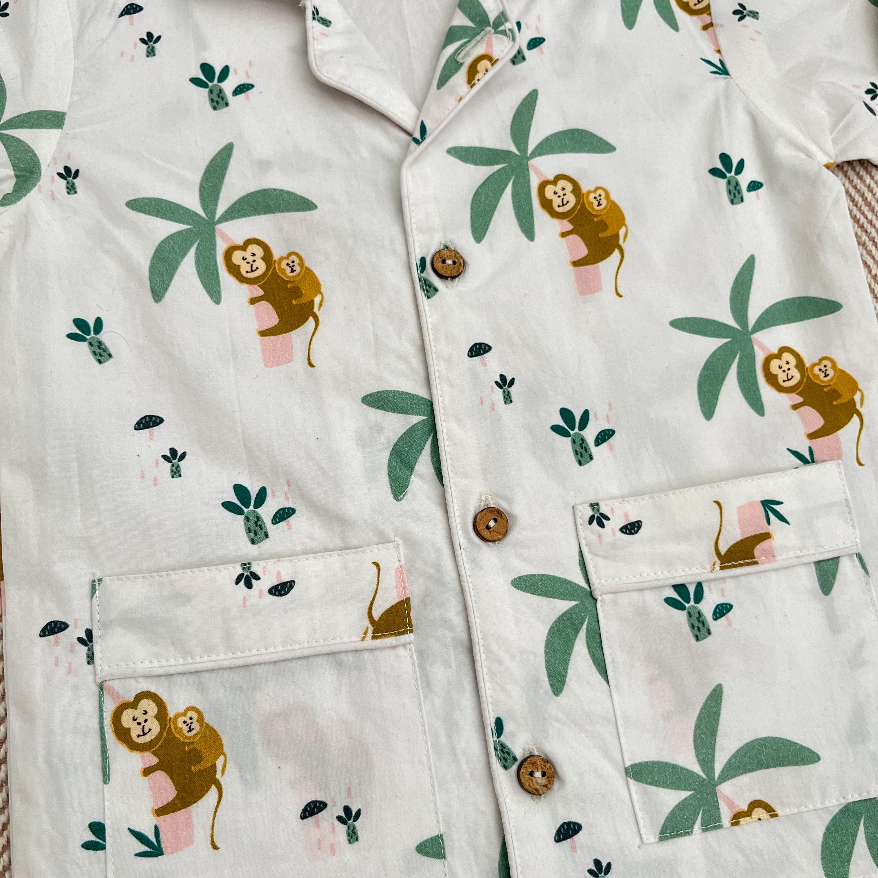 Organic Cotton Monkeying Around Night Suit