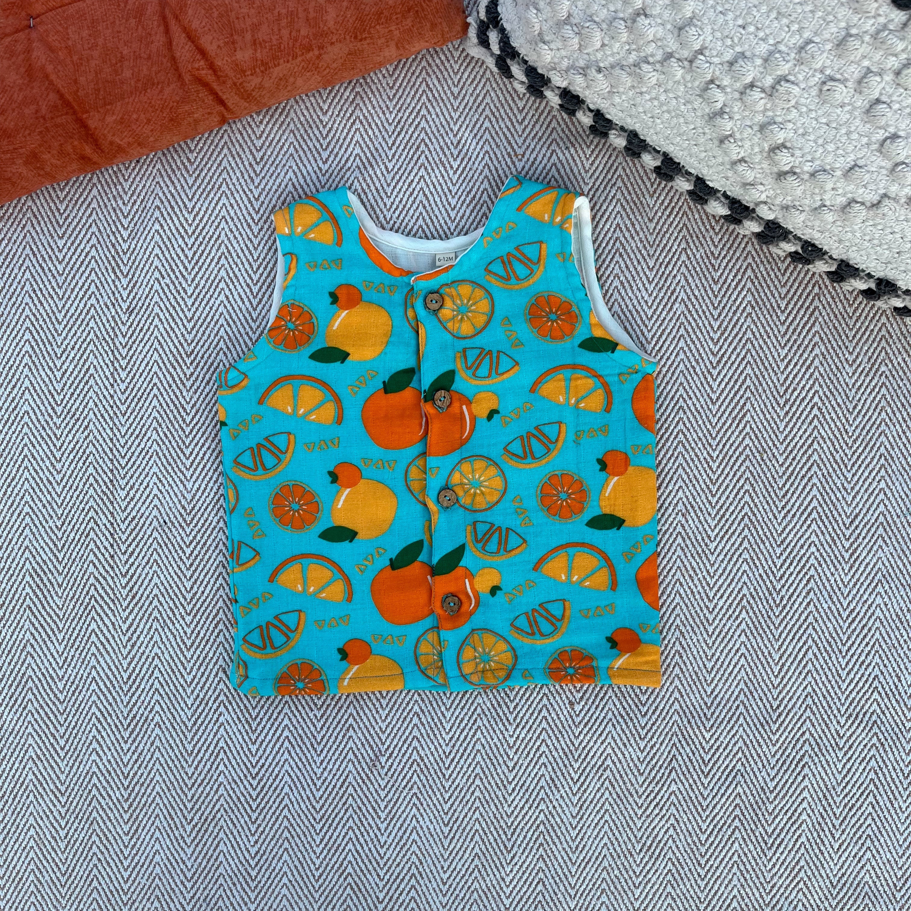 Dancing Oranges Muslin Set