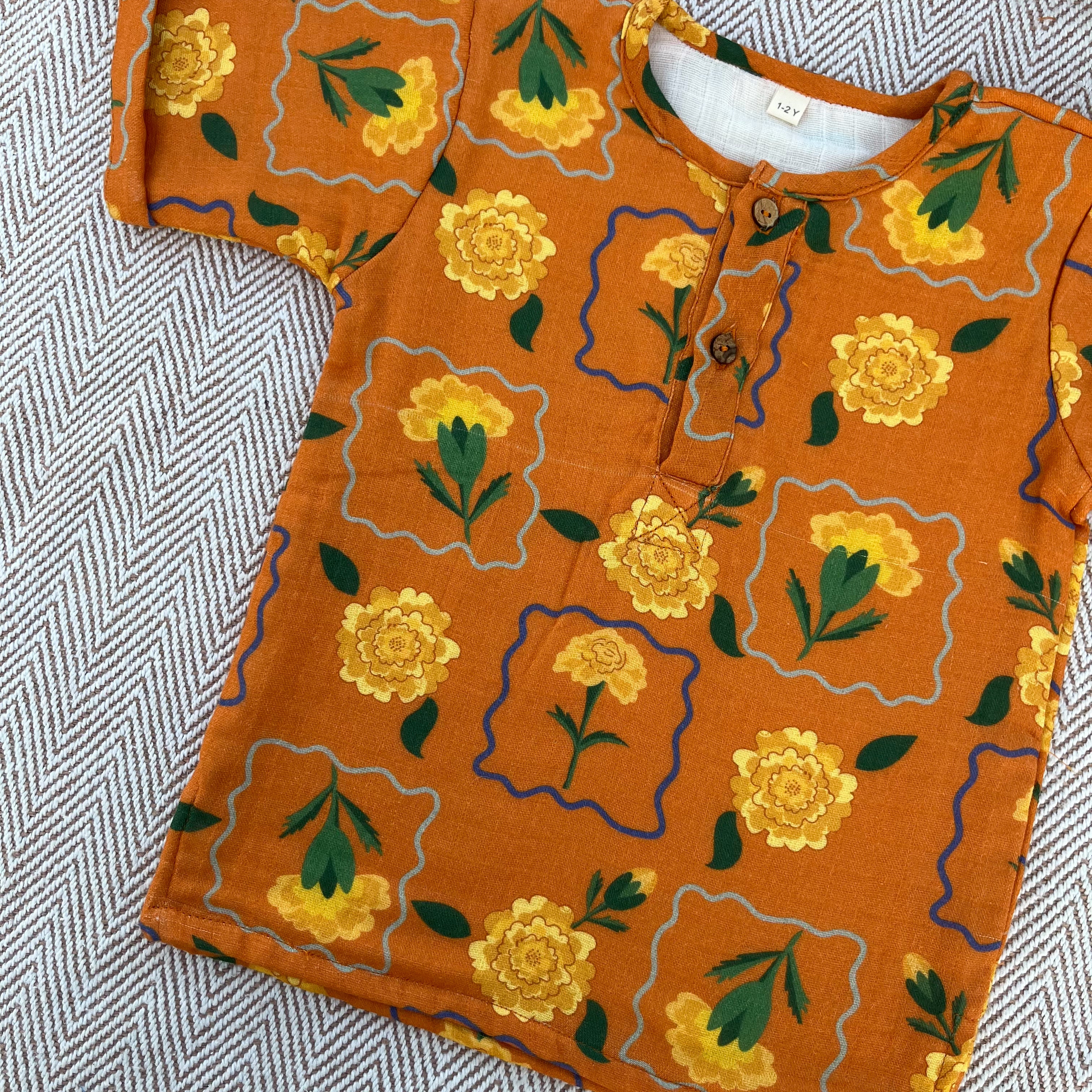 Marigold Orange Unisex Co-ord set