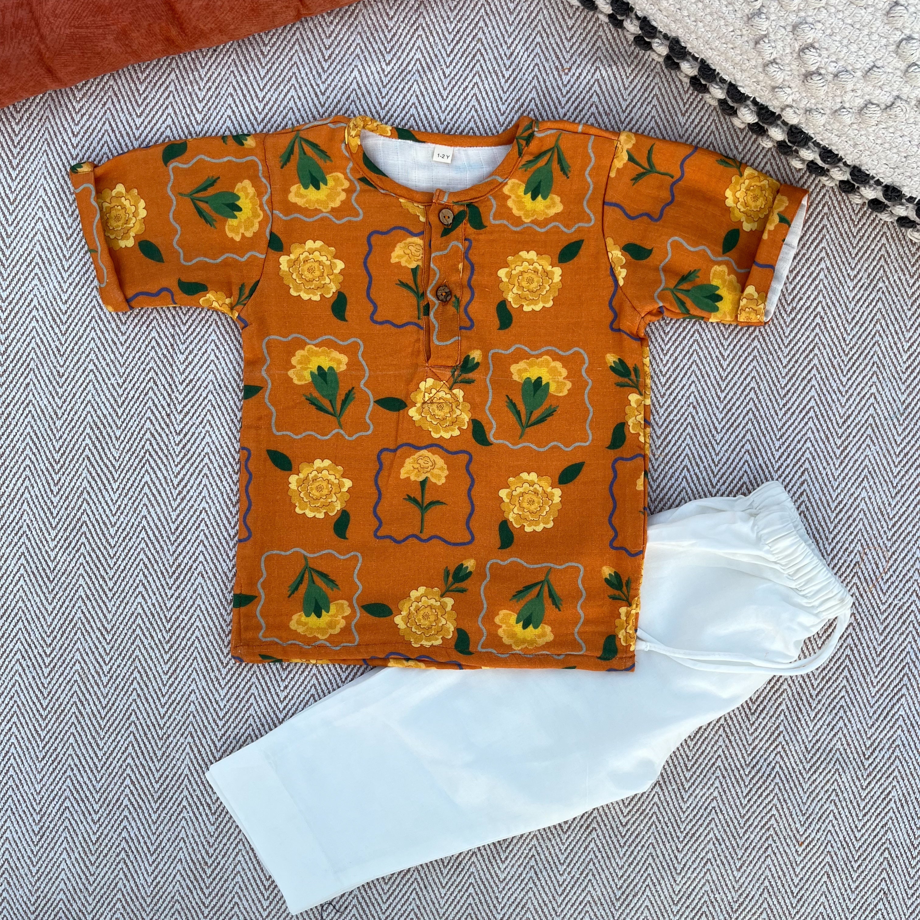Marigold Orange Unisex Co-ord set