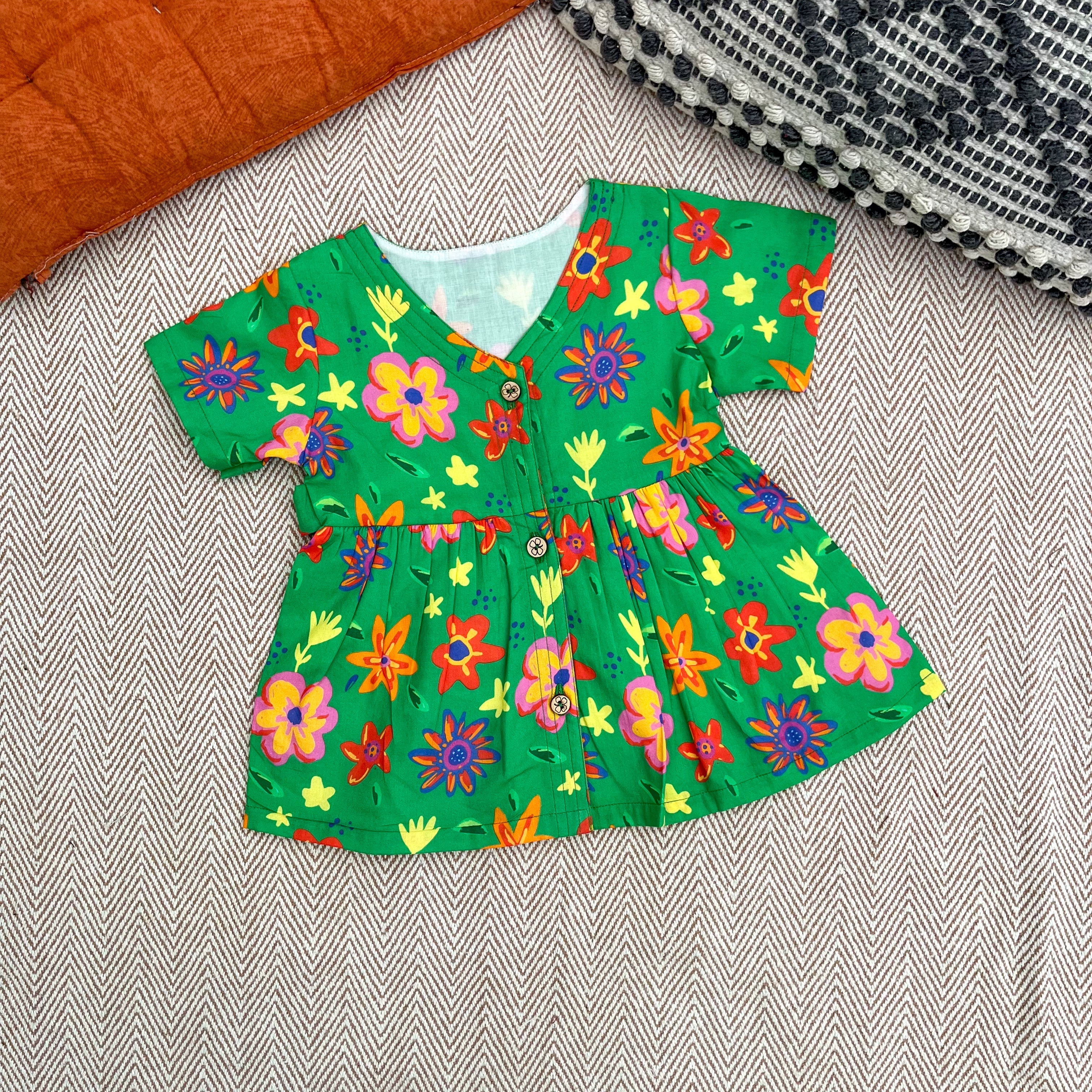 Organic Cotton Frock - Infants and Toddlers - Spring Floral