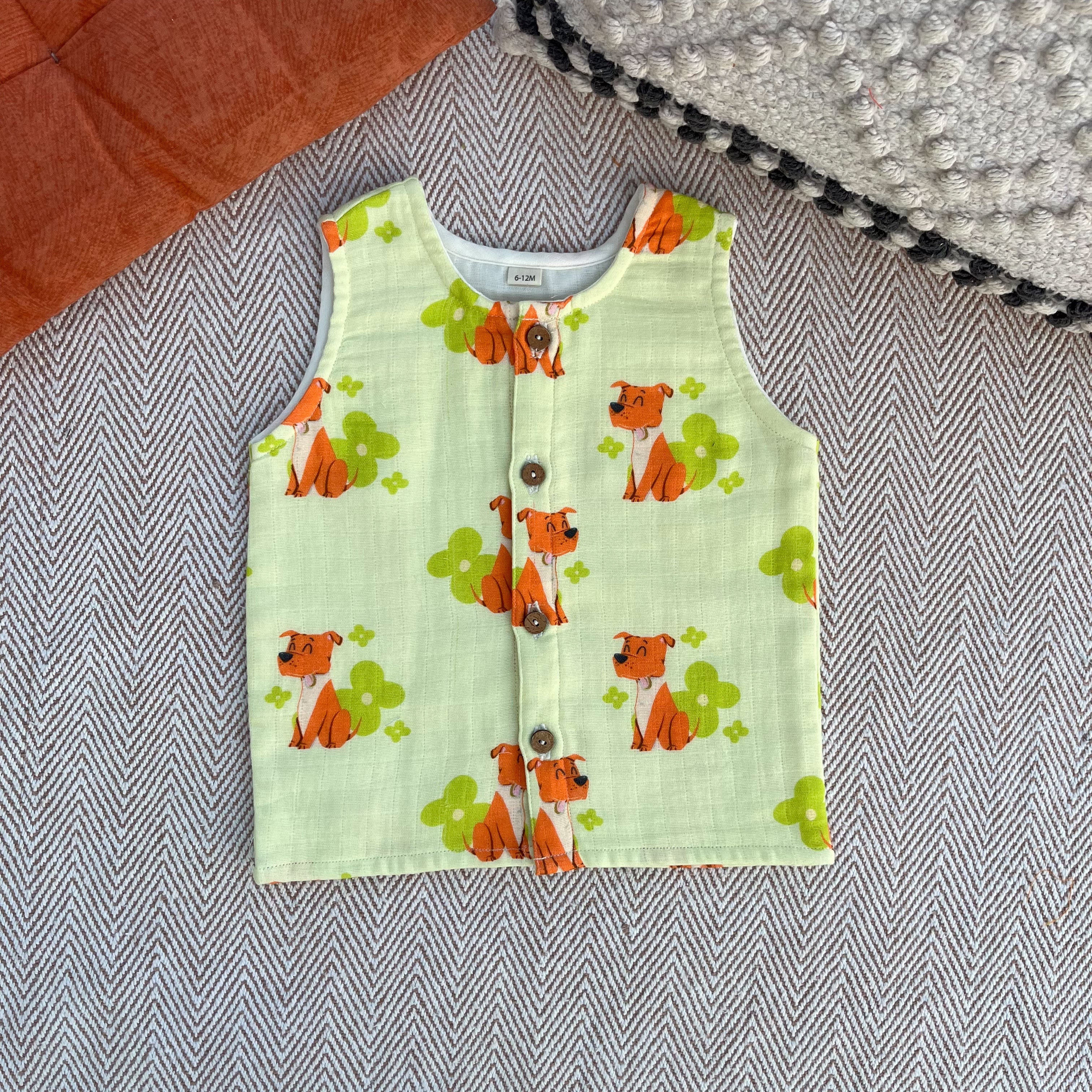 Dogs Print Muslin Set
