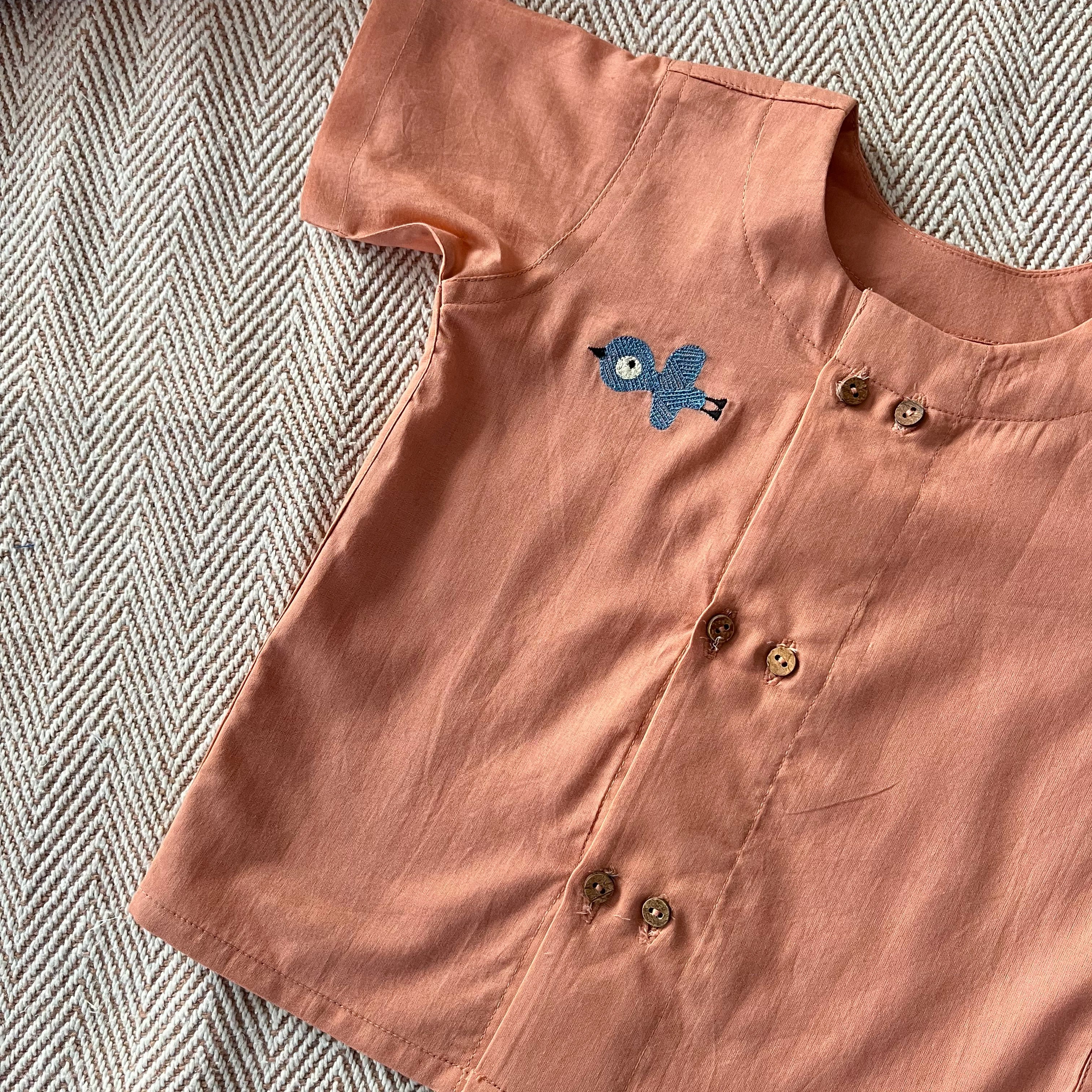 The Blue Bird Voile Jhabla Set - Totdot