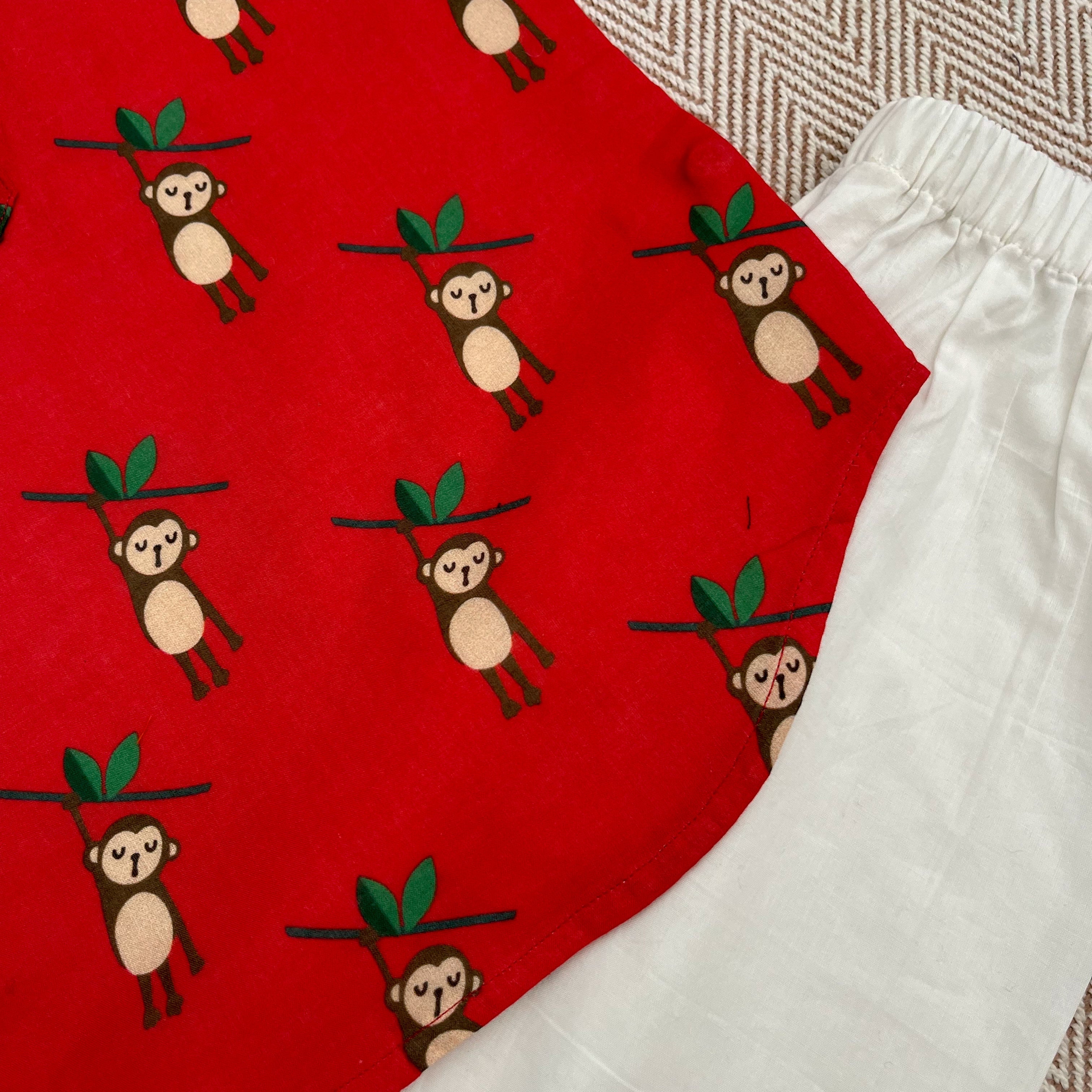 Organic Cotton Unisex Monkey Kurta Set