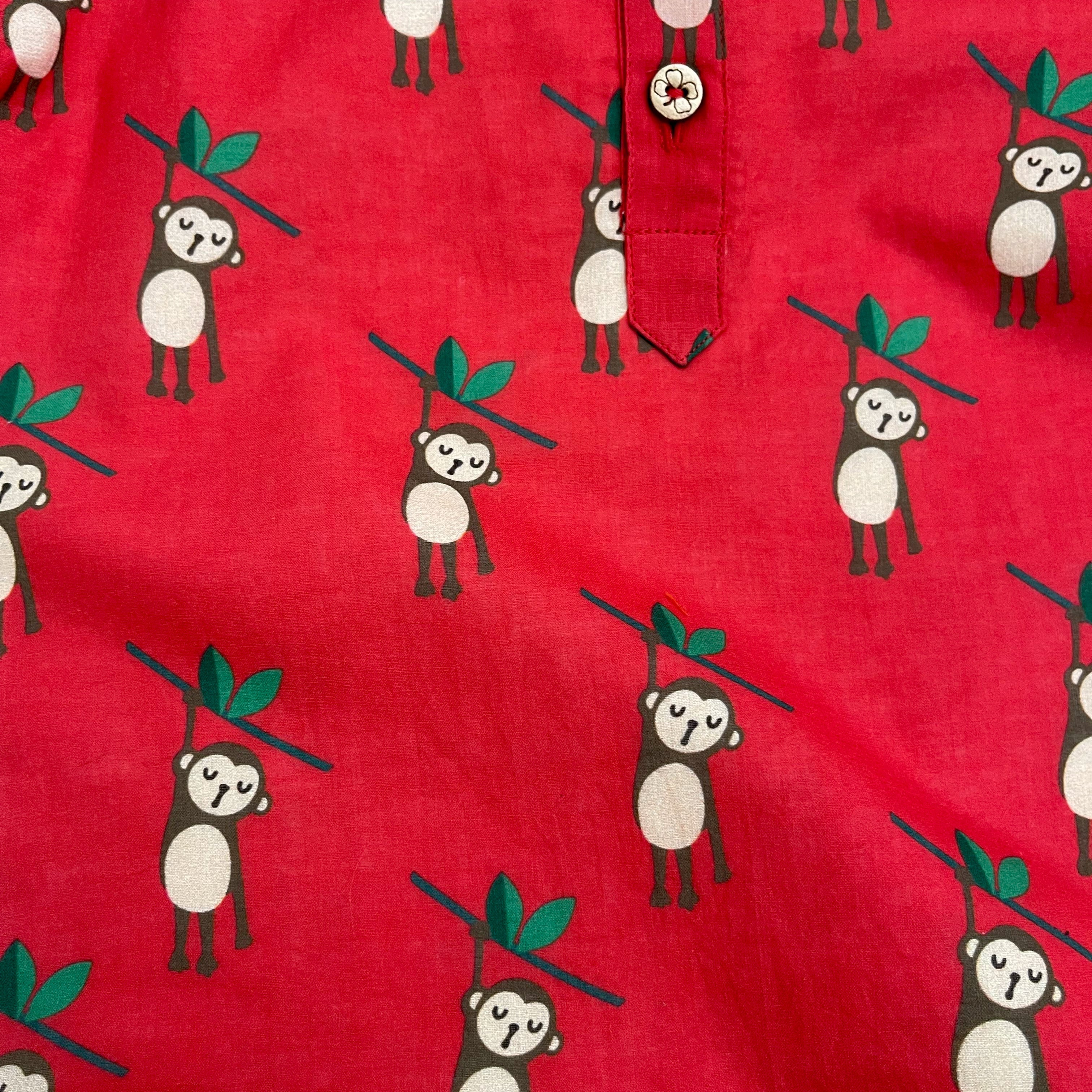 Organic Cotton Unisex Monkey Kurta Set