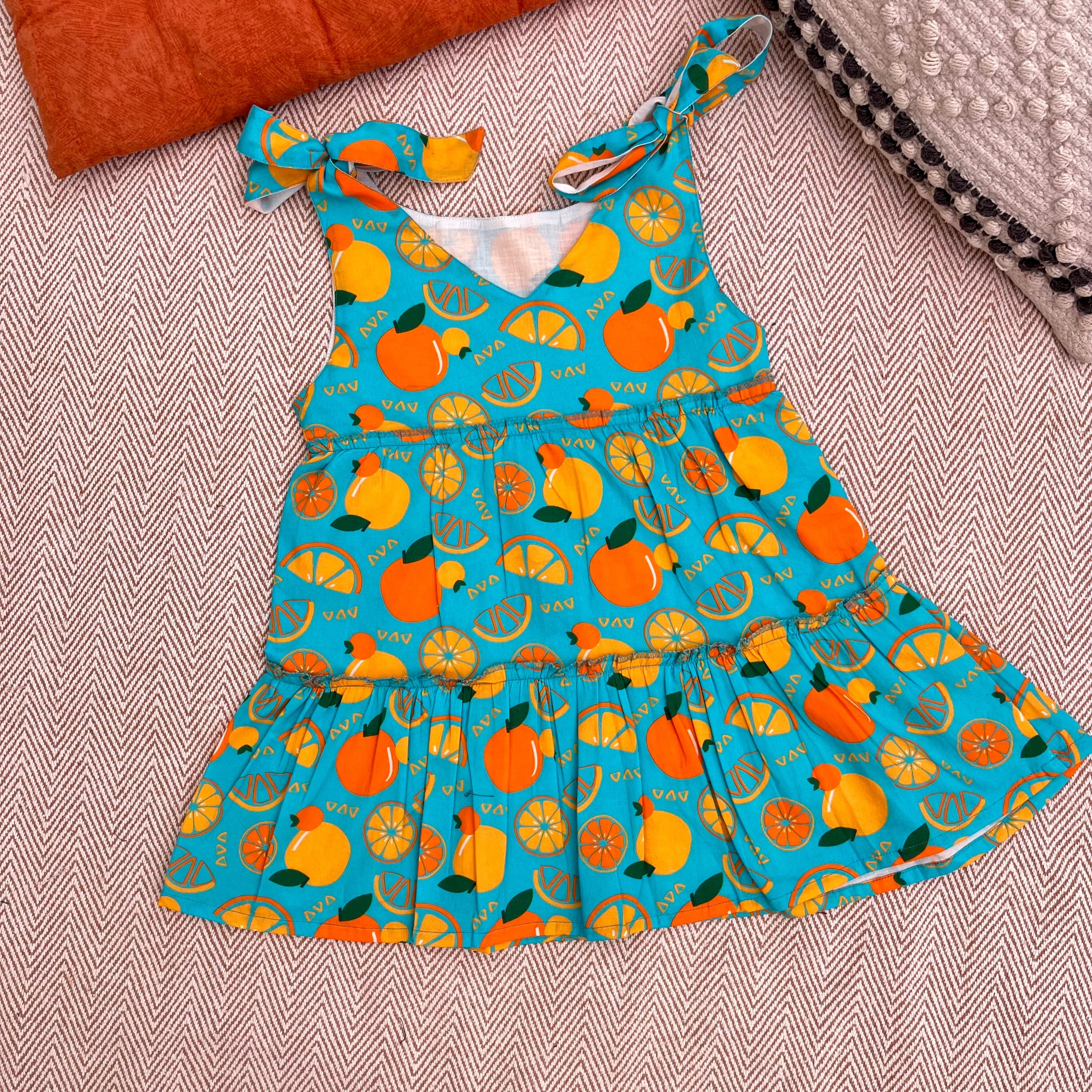 Organic Cotton Frock - Infants and Toddlers - Dancing Oranges