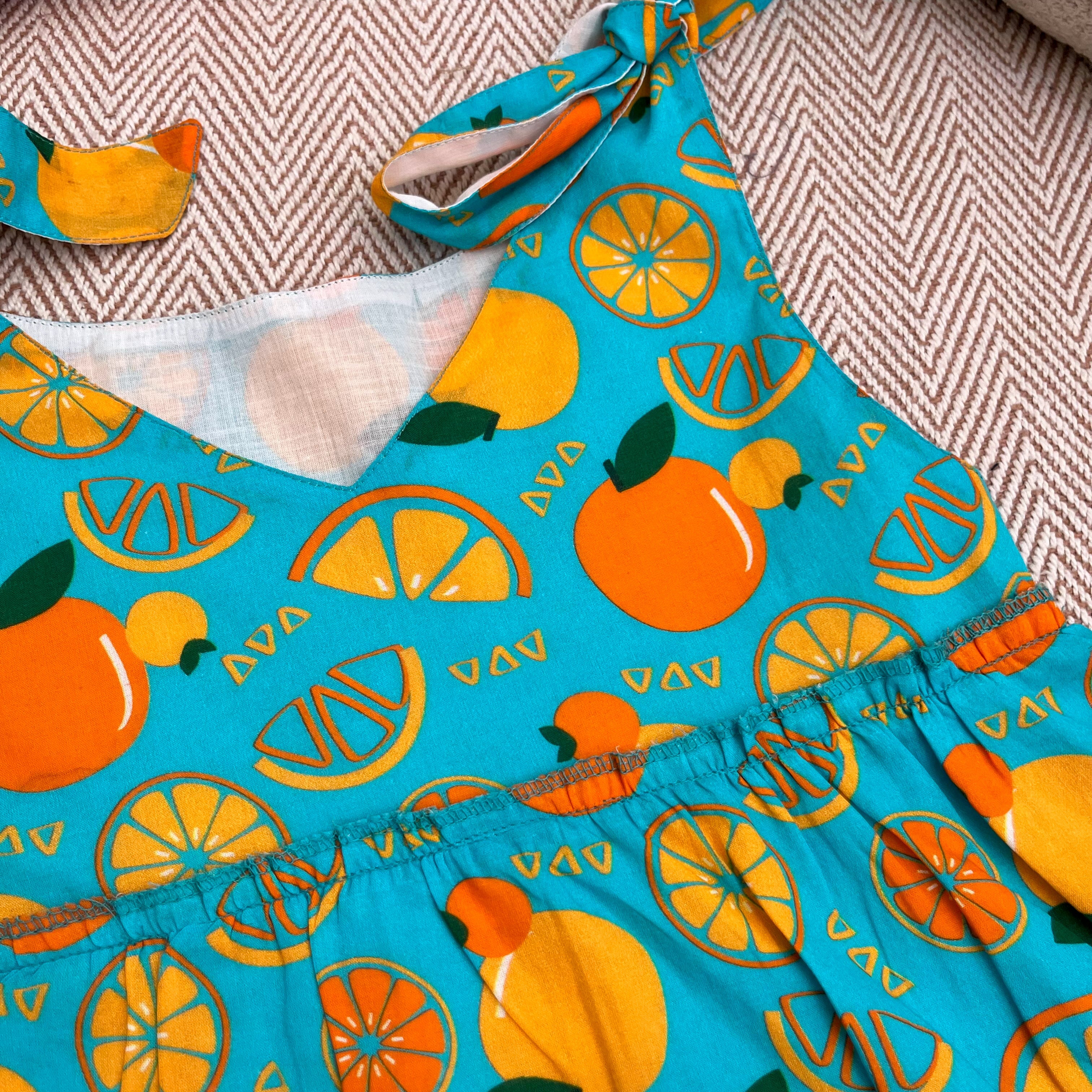 Organic Cotton Frock - Infants and Toddlers - Dancing Oranges