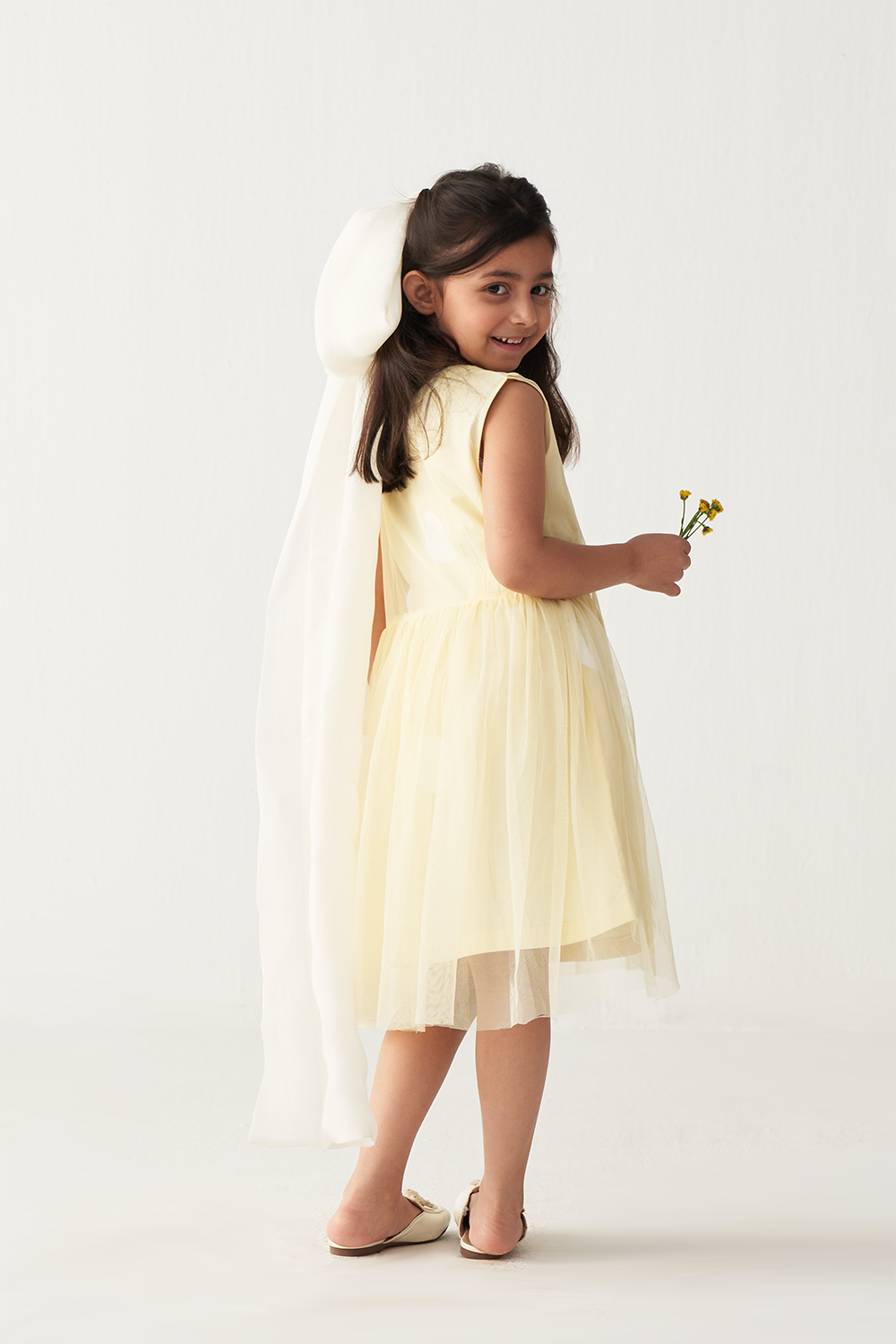 SIDE ELASTIC DRESS + NET SLIP