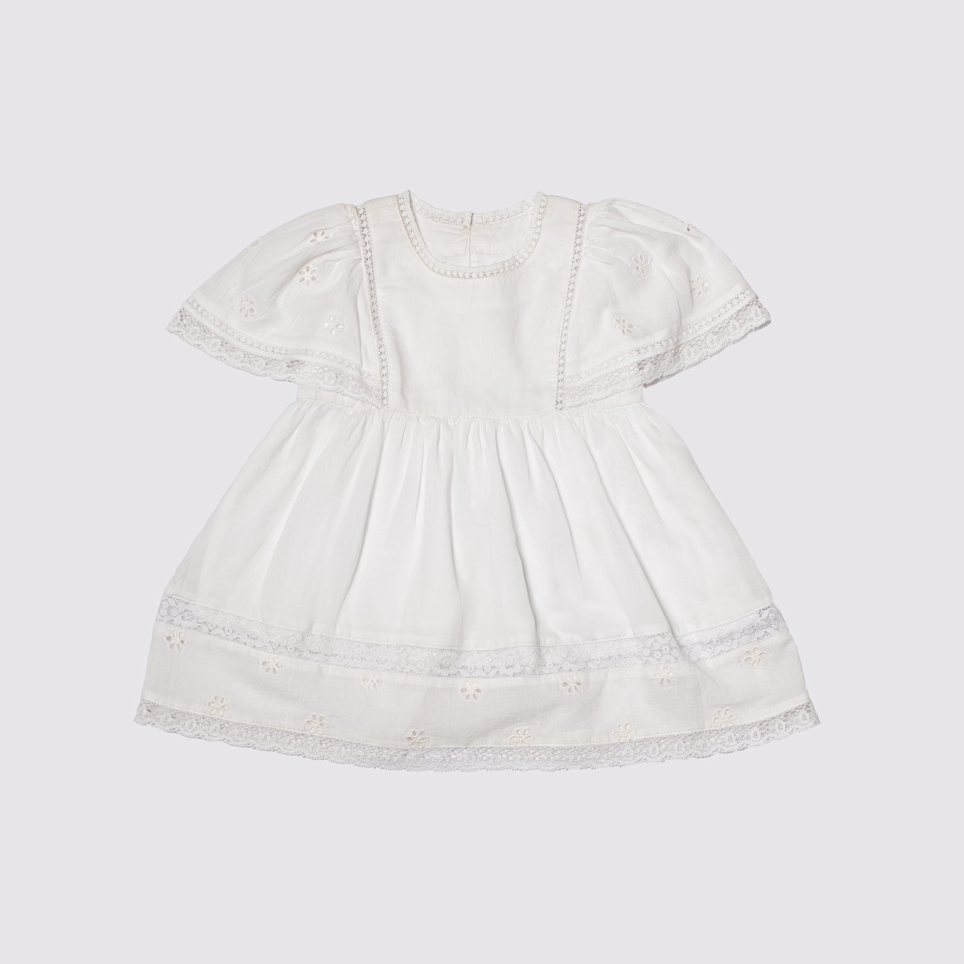 Embroidered Dress - White