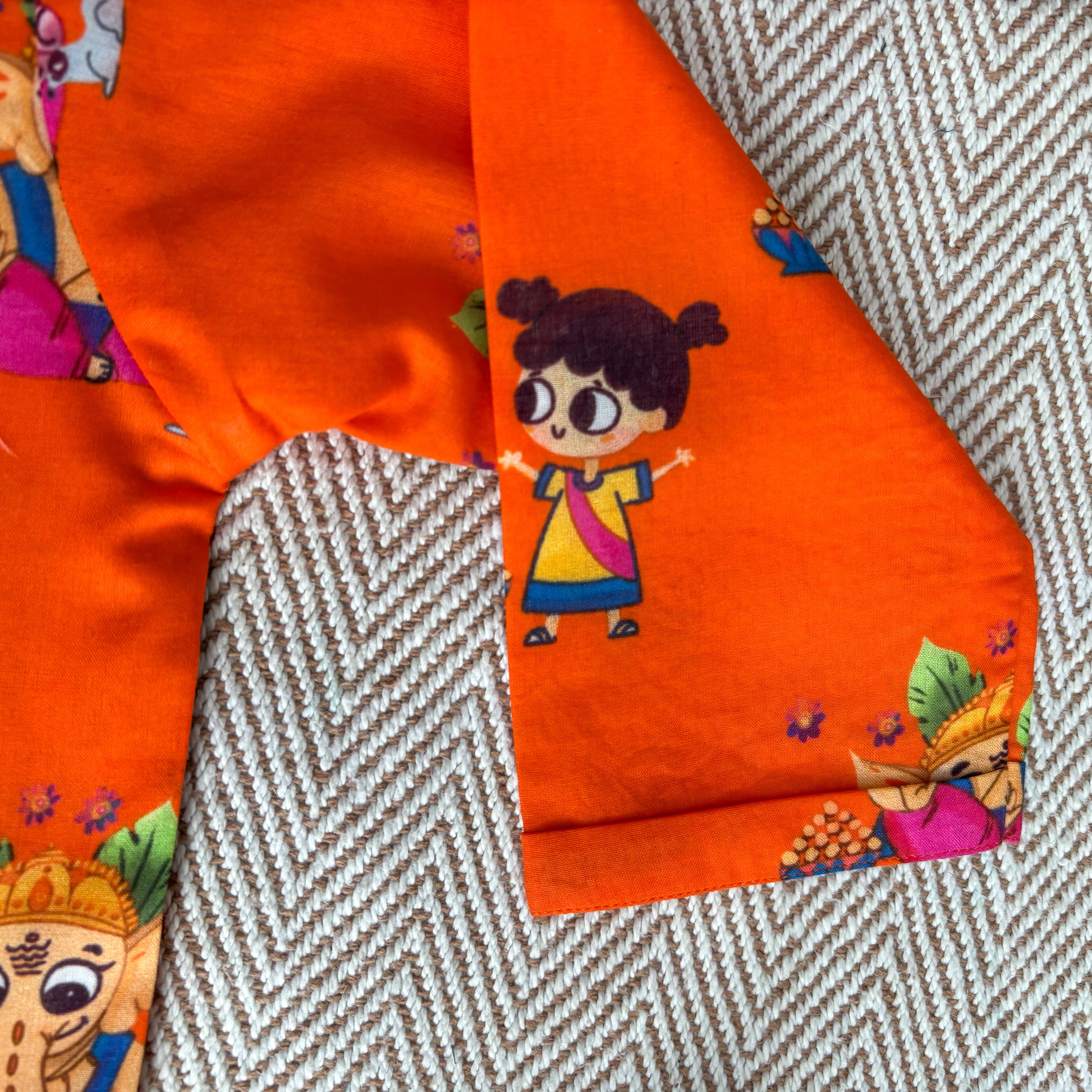 Organic Cotton Unisex 'My Friend Ganesha' Kurta Set