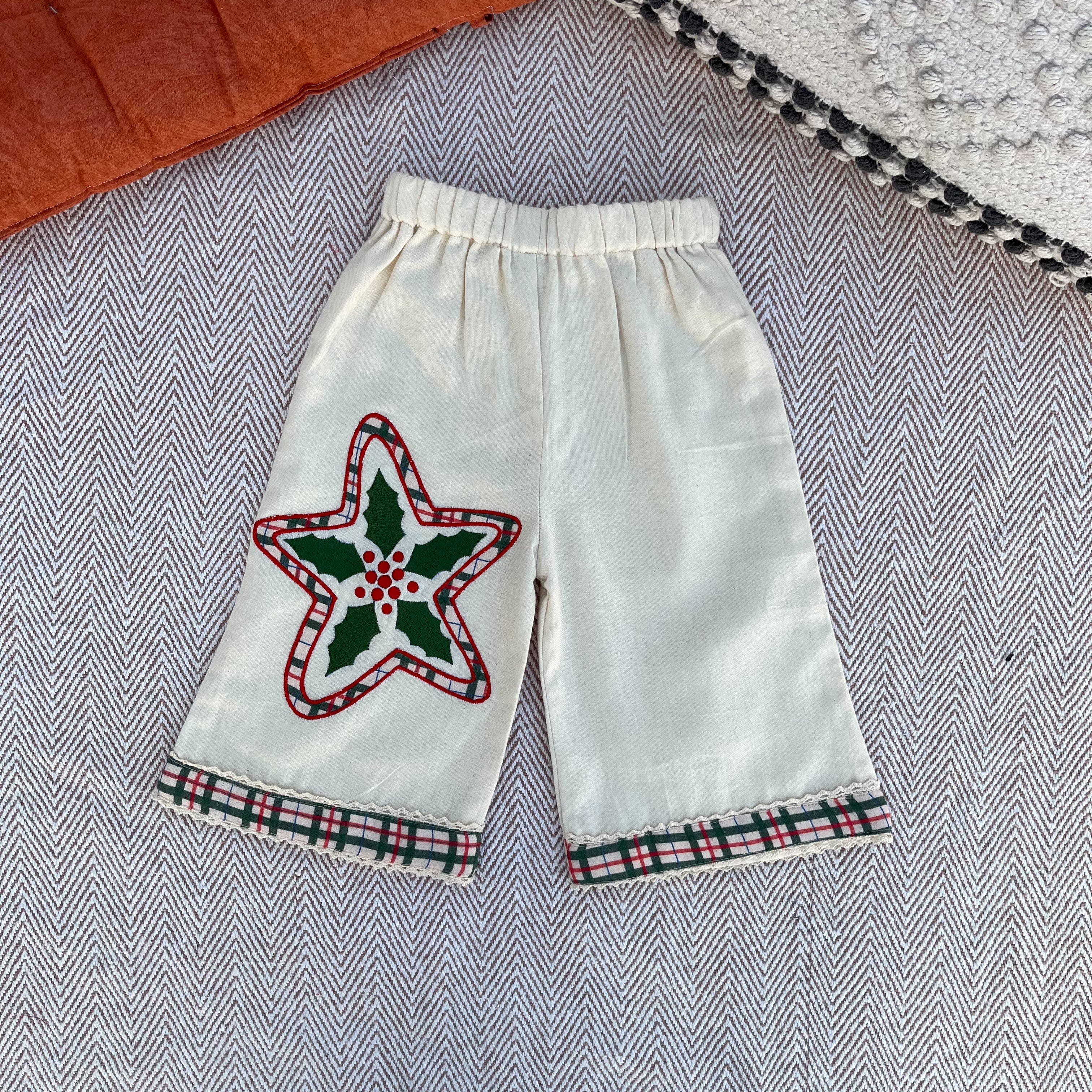 Cotton twill christmas co-ord set for infants, toddlers and kids-perfect for festive occasions
