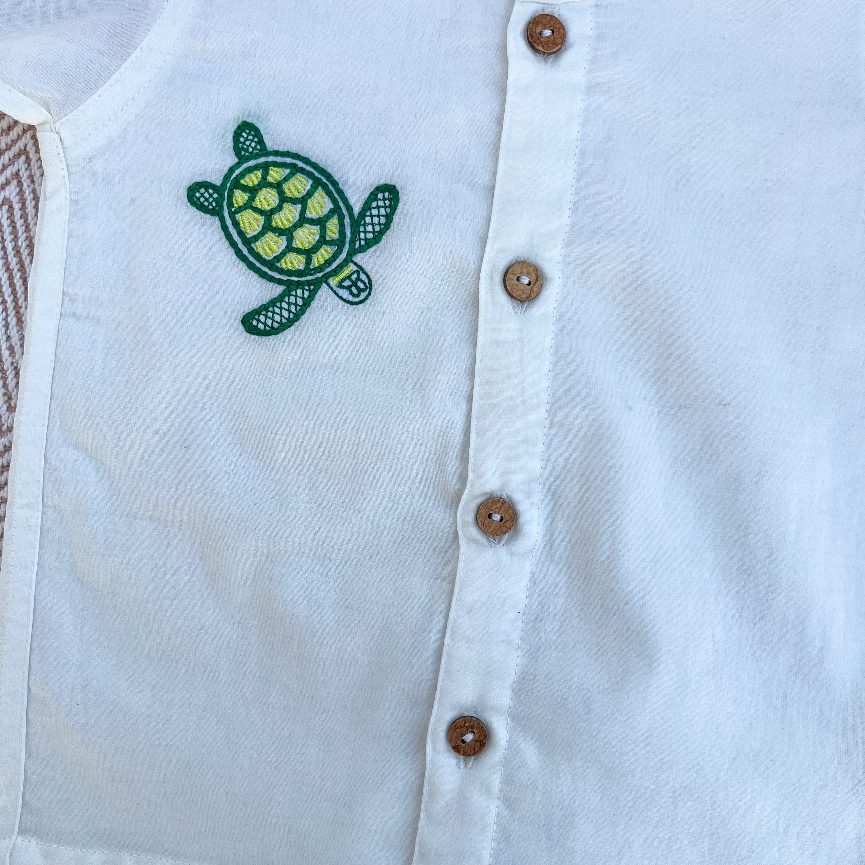 Organic Cotton Turtle Jhabla Set