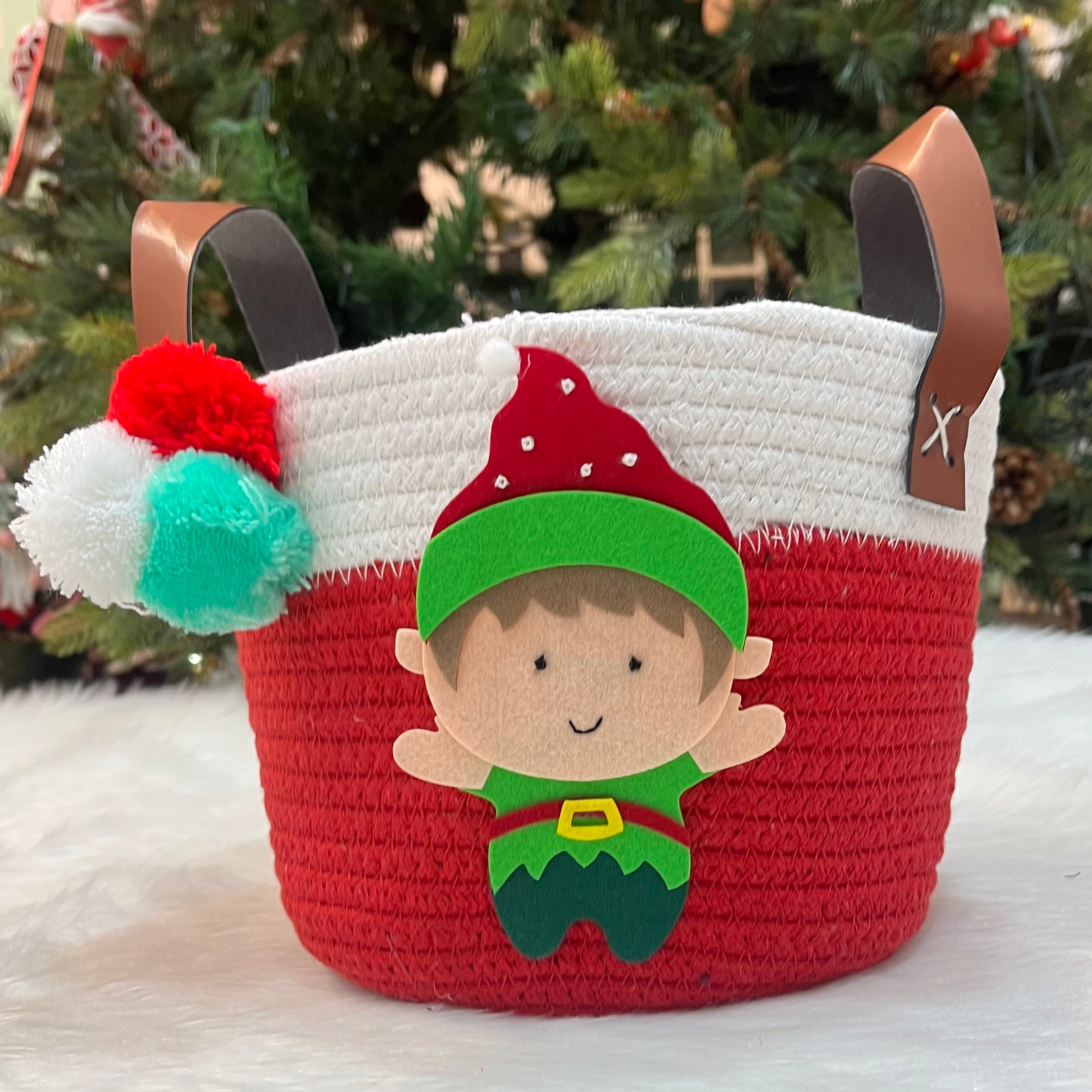 Jute Cotton Storage Basket - Elf Haven