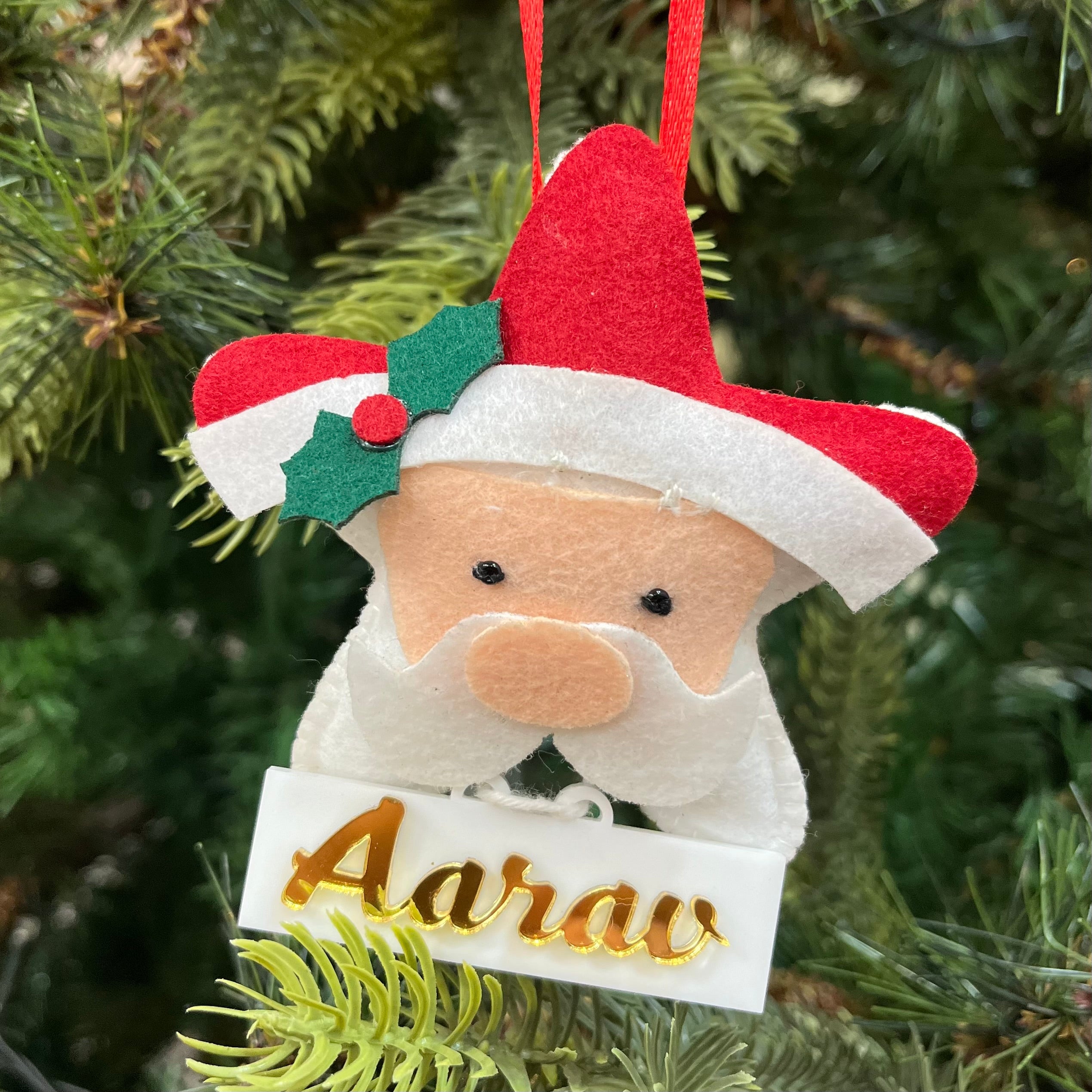 Starry Santa Felt Ornament