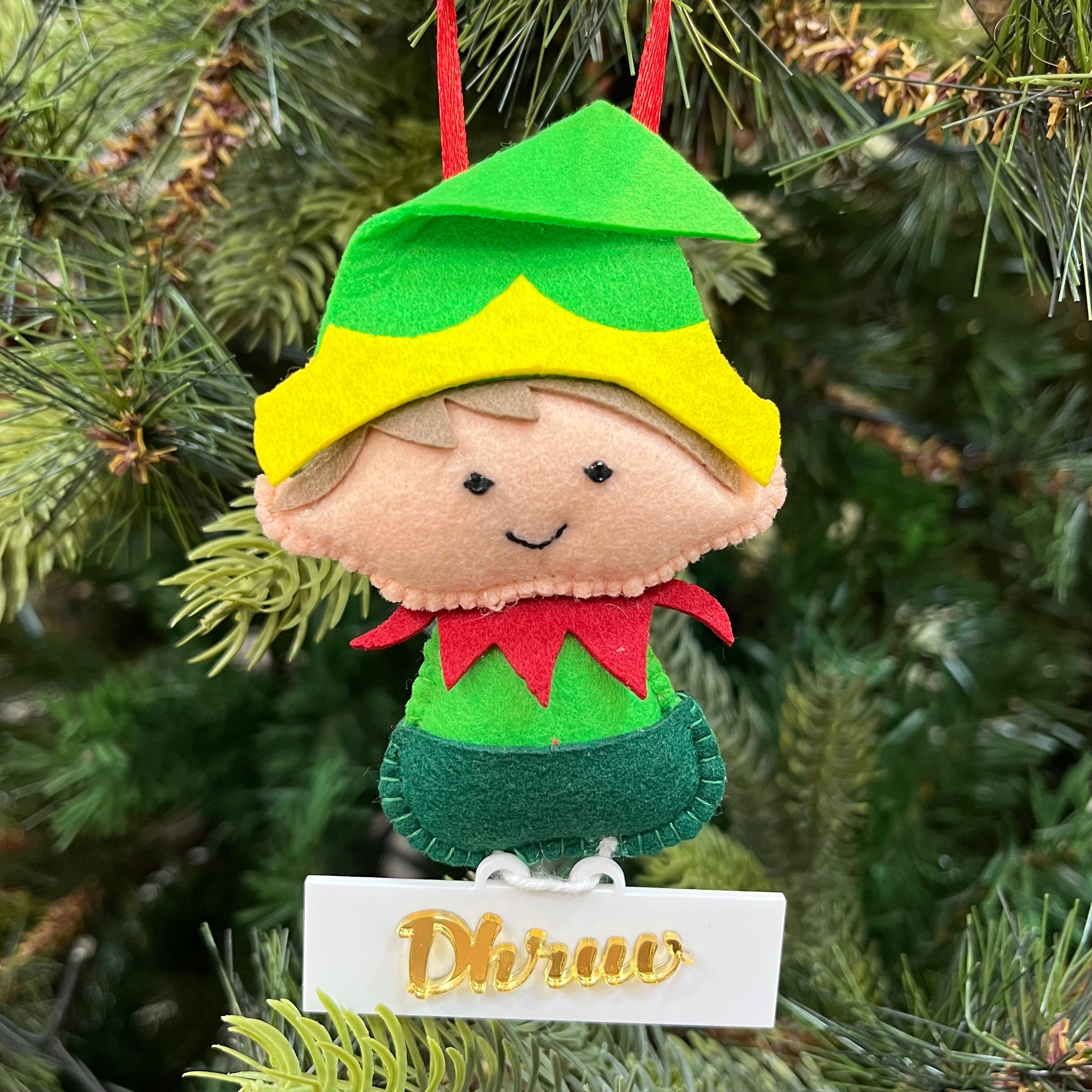 Merry Elf Felt Ornament