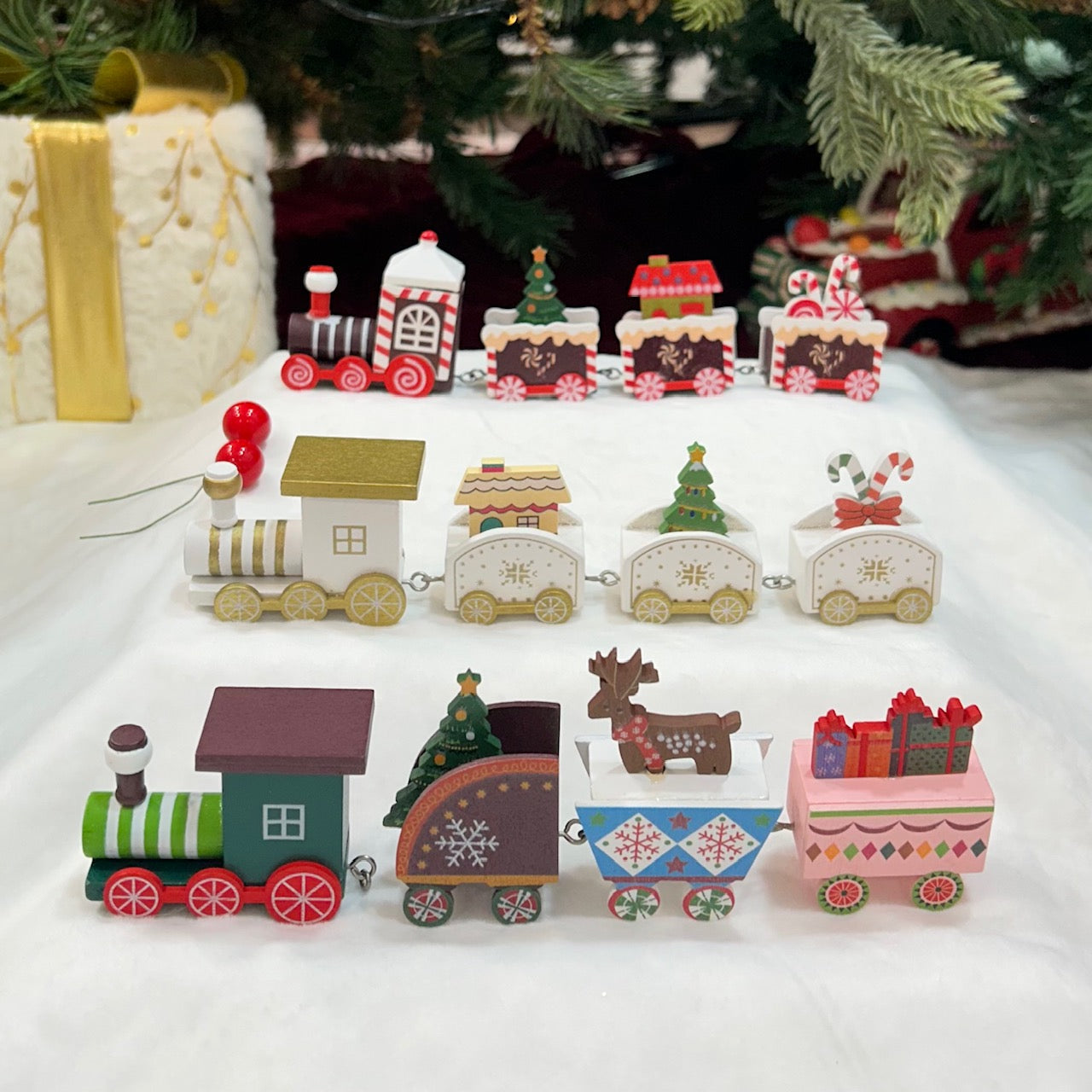 Jingle Bell Express Train - Set of 3