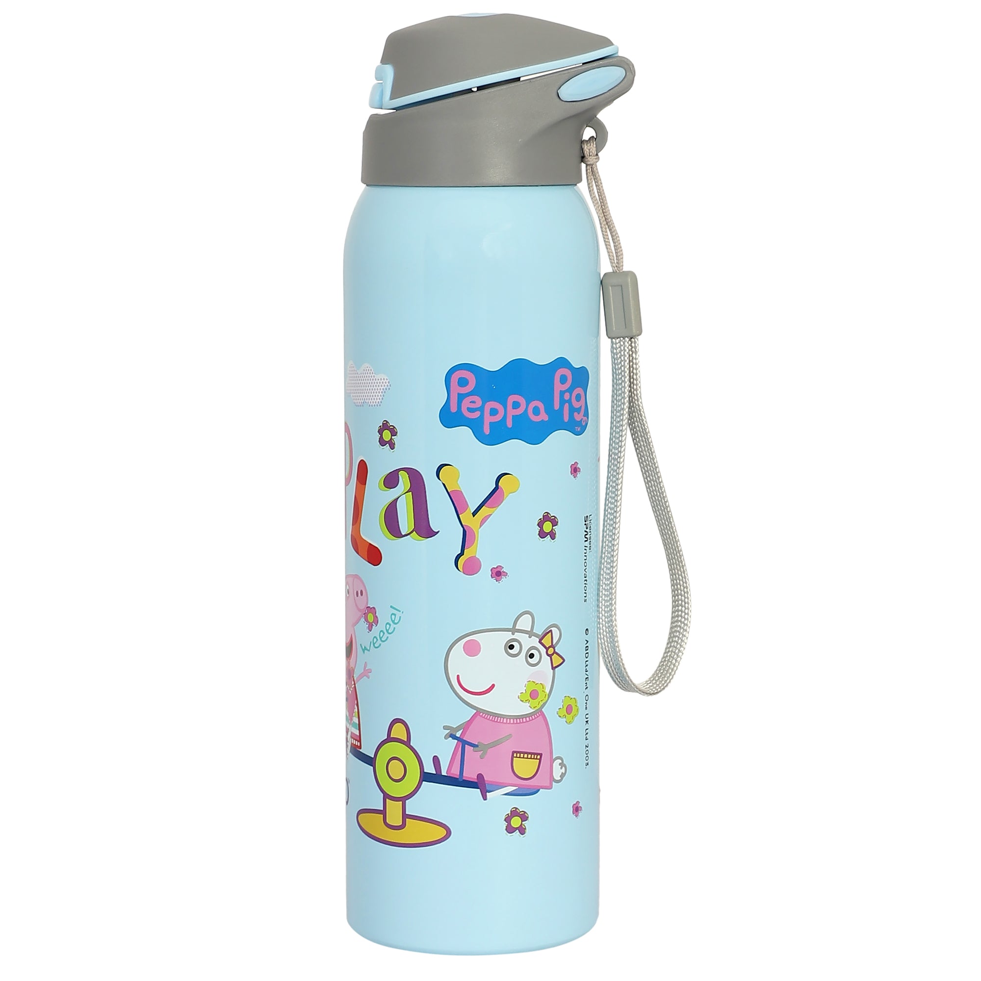 Stainless Steel Peppa Pig Theme Kids Insulated Sipper Bottle Googlie- 500 Ml