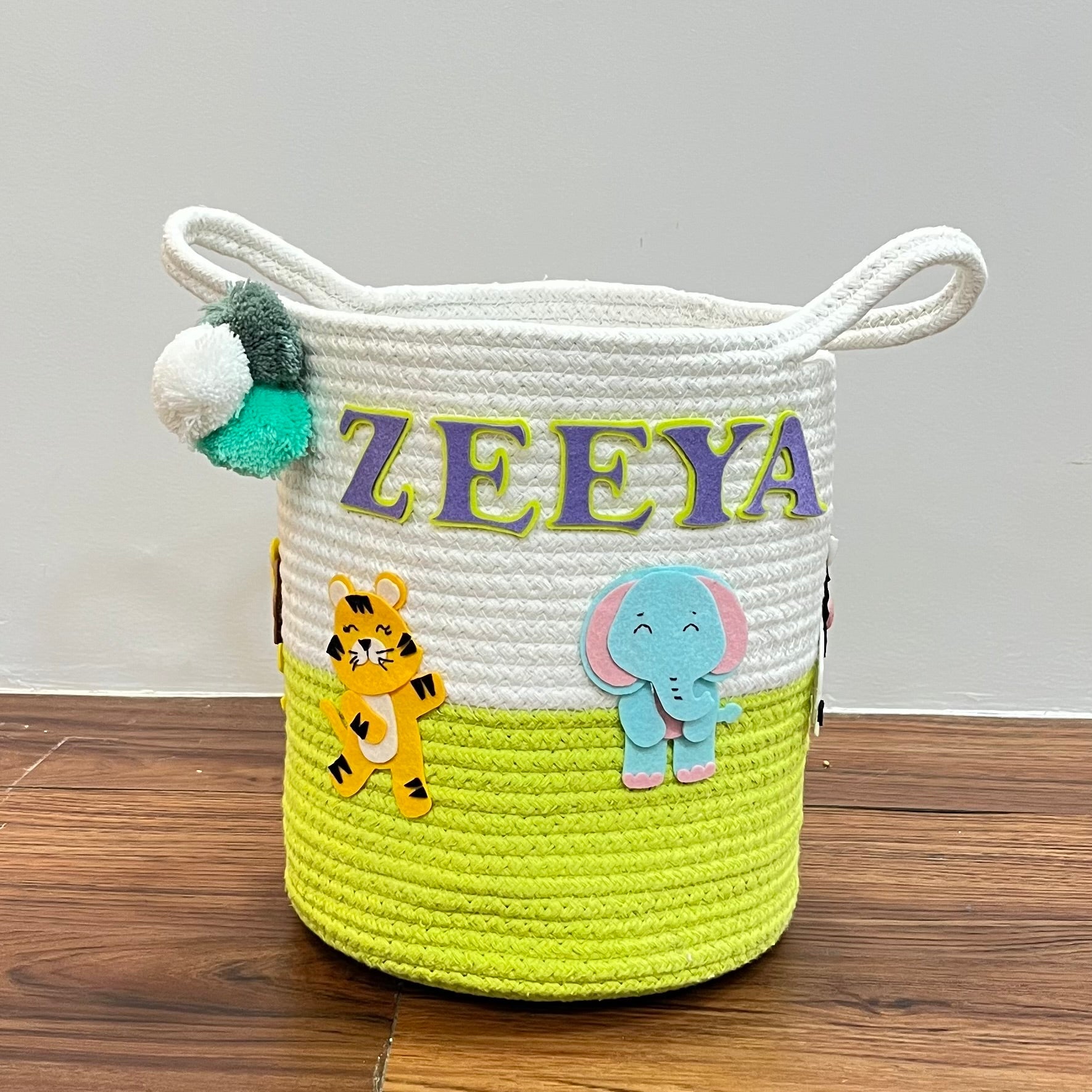 Animal Kingdom - Jute Cotton Storage Basket