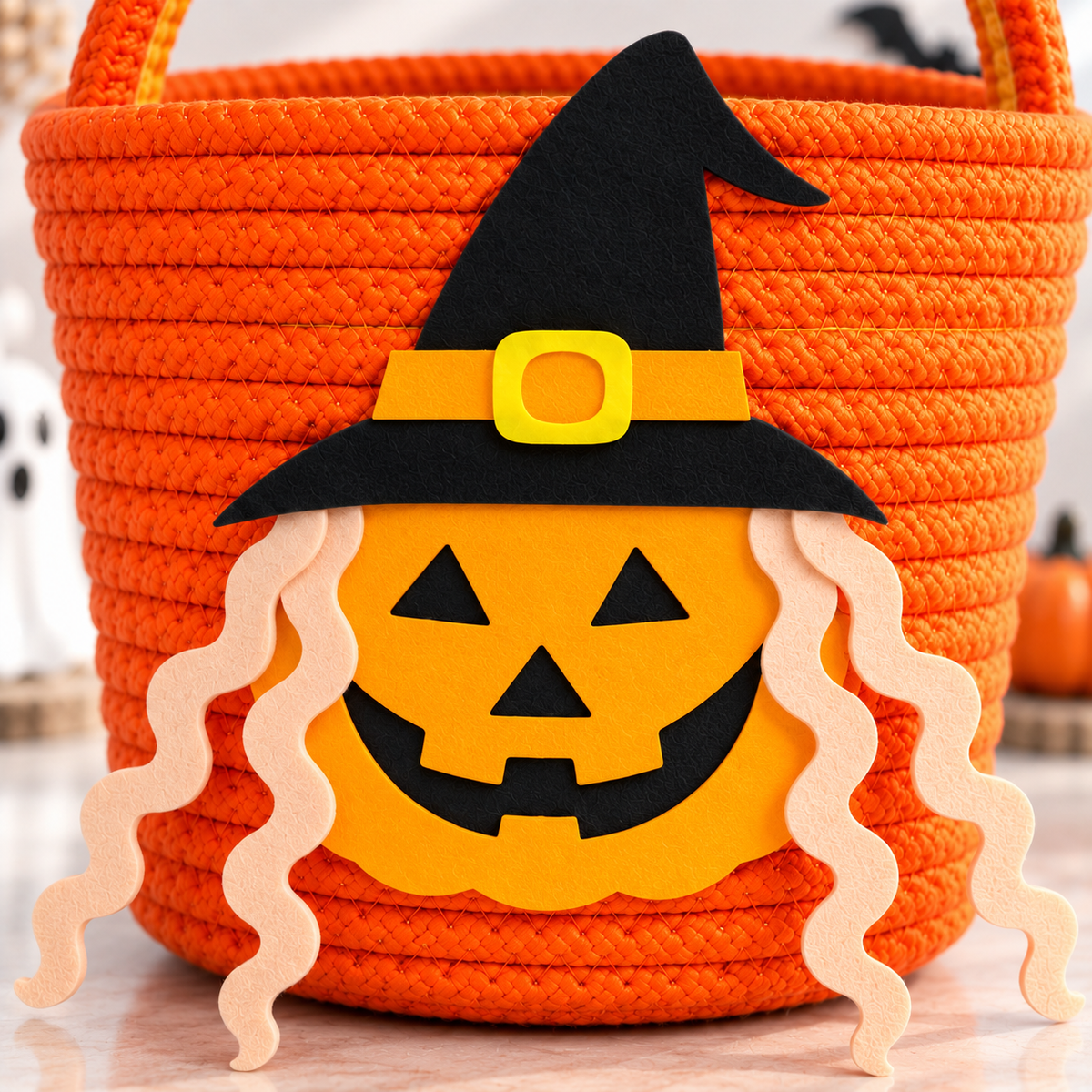 Personalised Little Witchy Pumpkin Basket