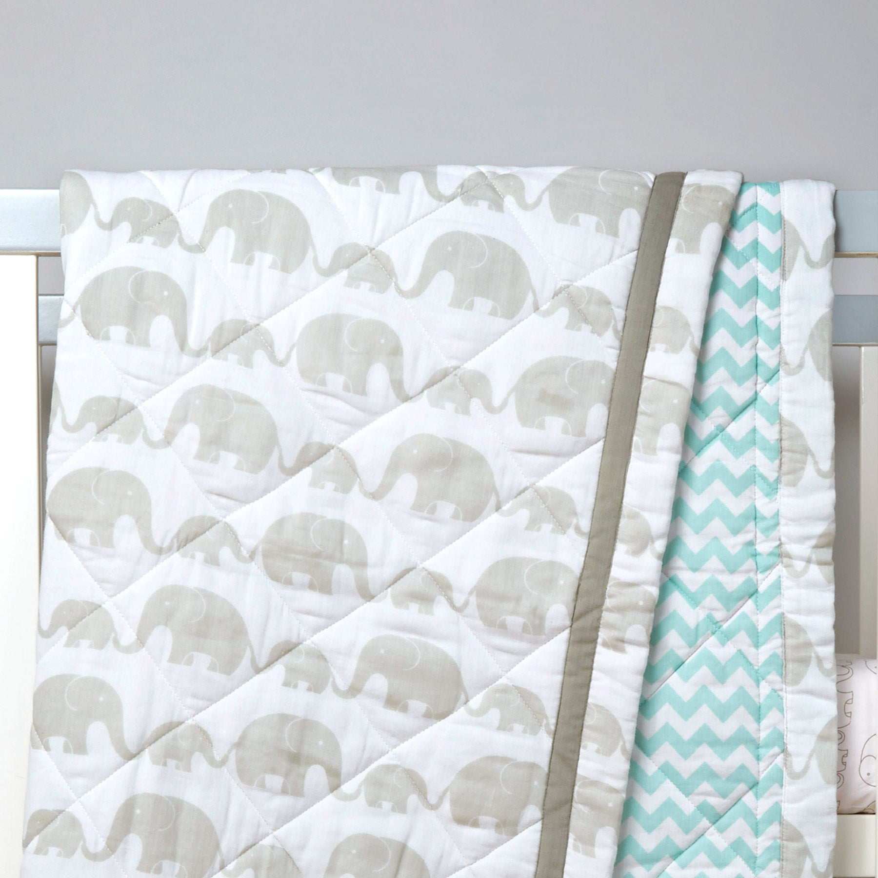 Organic Cotton Quilt - Elephant Parade