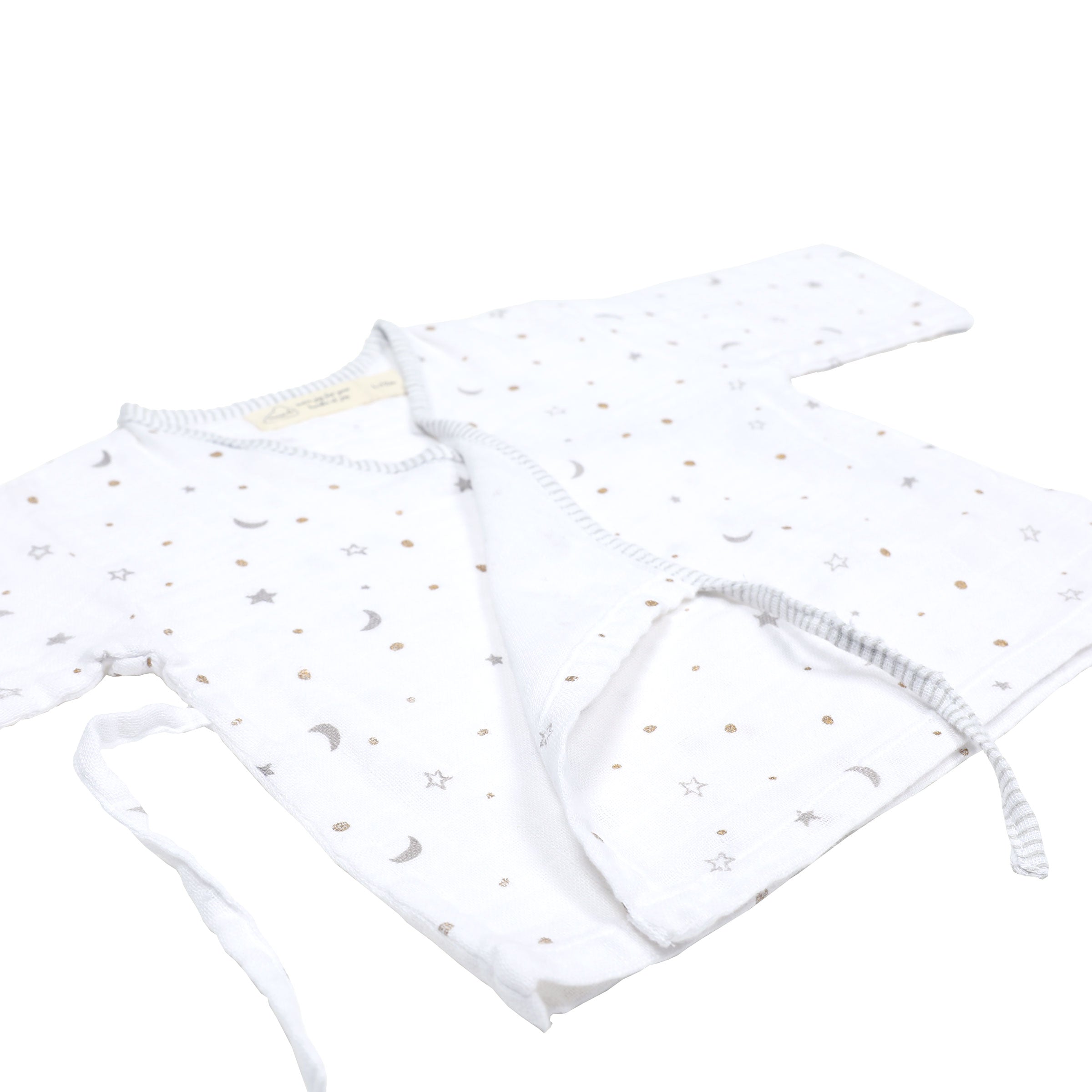 Organic Muslin Kimono Lounge Set - Starry Night | Metallic