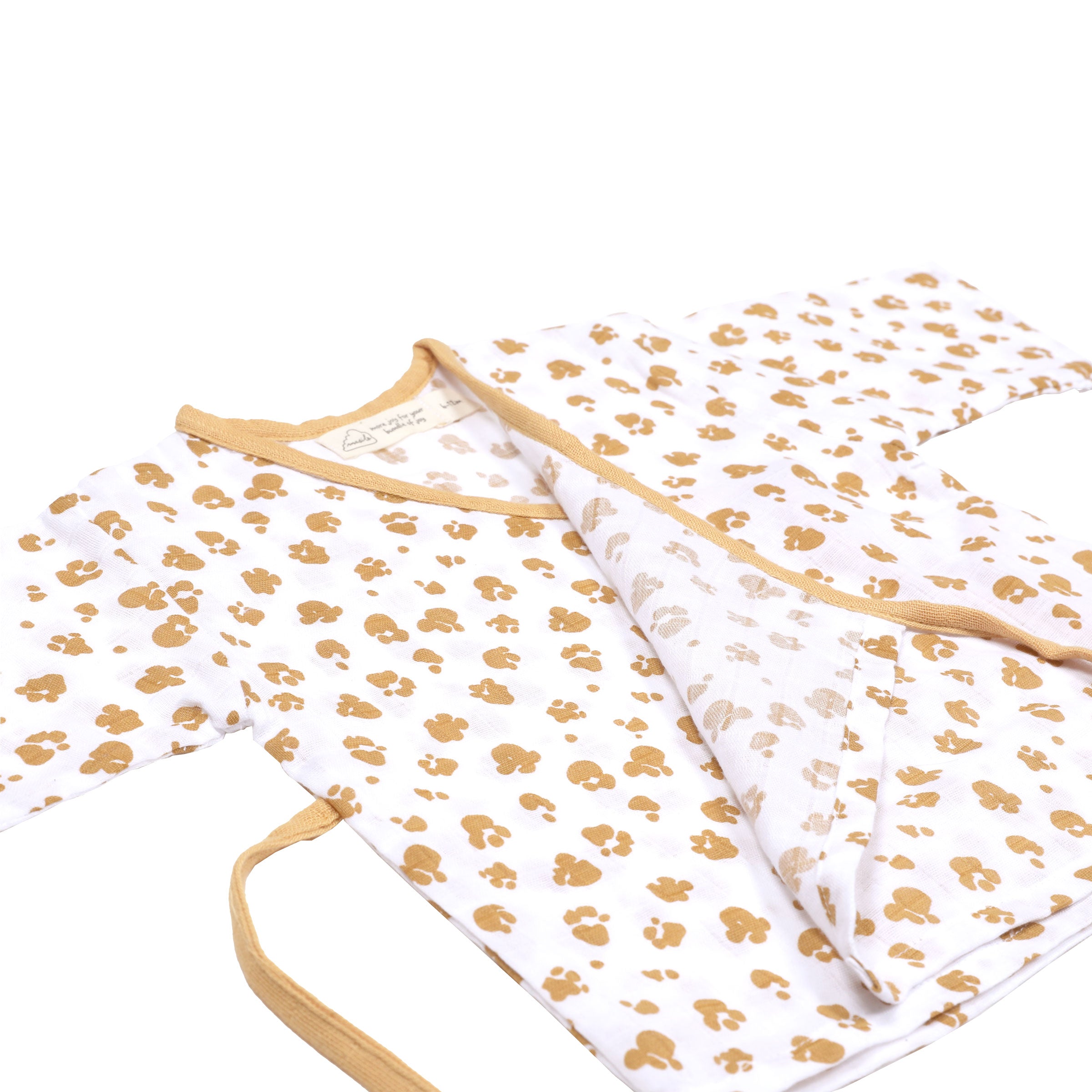 Organic Muslin Kimono Lounge Set - Born To Be Wild | Paws
