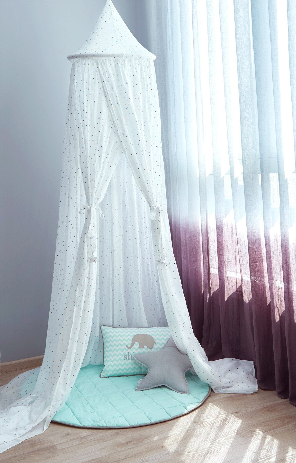 Sleep/Play Canopy – Metallic Stars