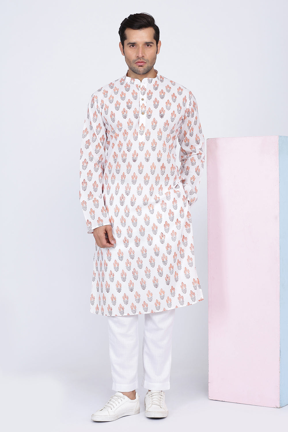Flax Handblock Kurta