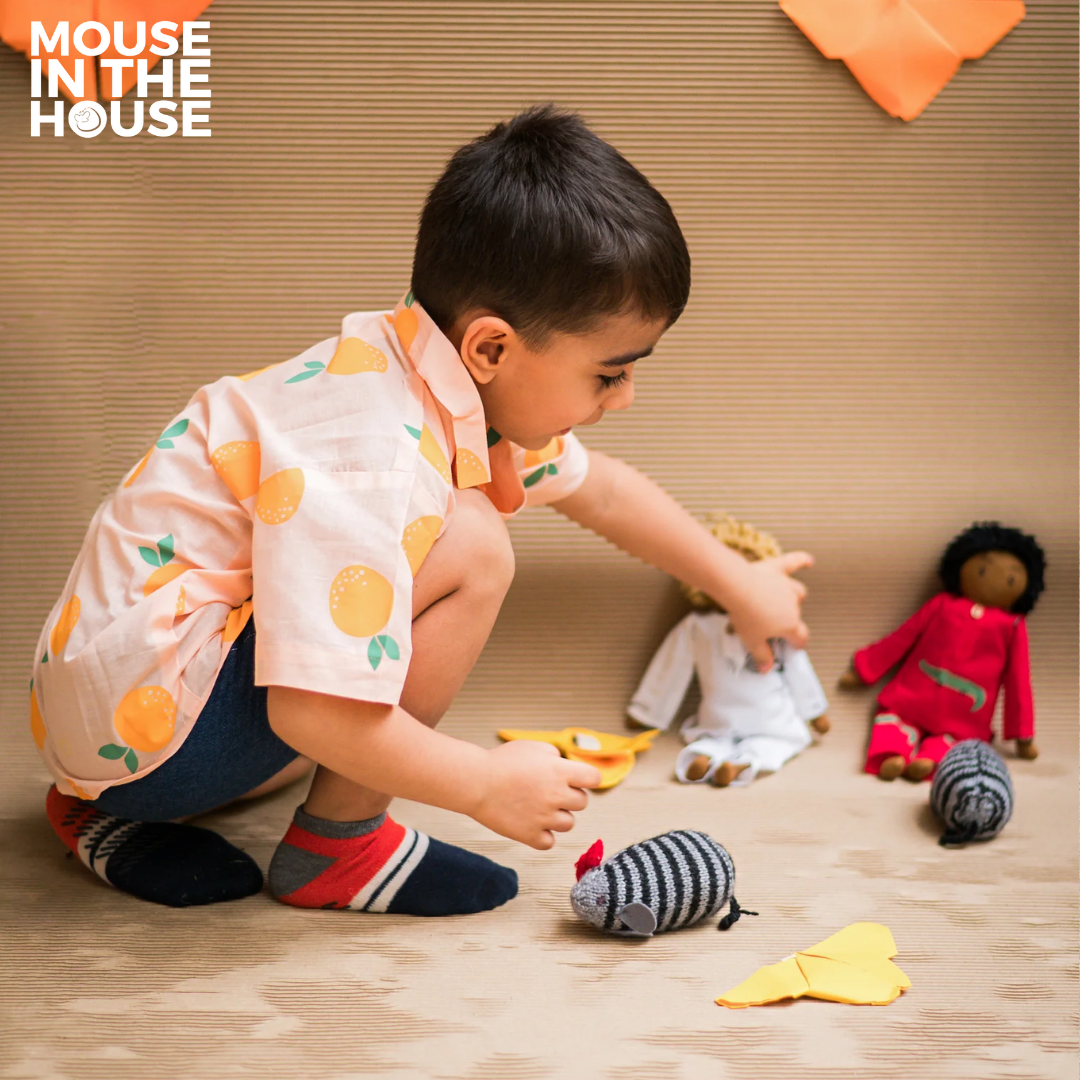 A Tangy Orange- Cotton Shirt