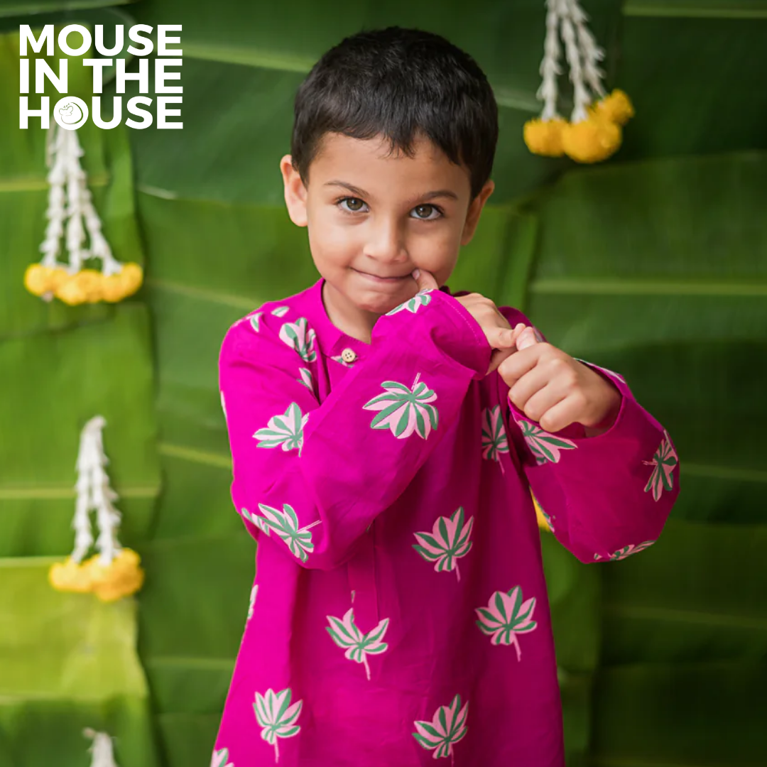 Lotus Bloom (Purple)- Ethnic Wear Boys