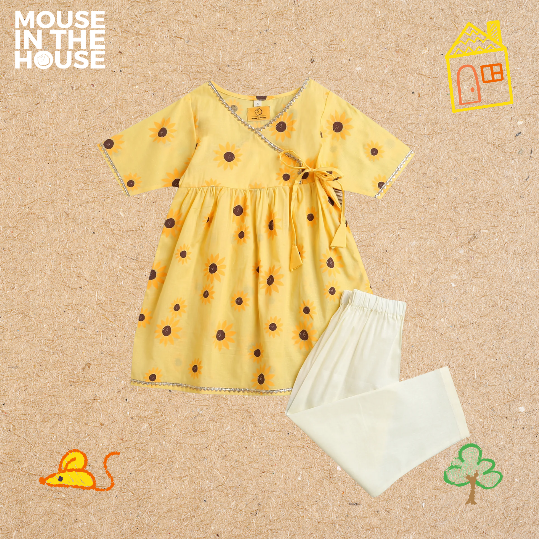 Lane of Dreams (Yellow) - Girls Ethnic Wear