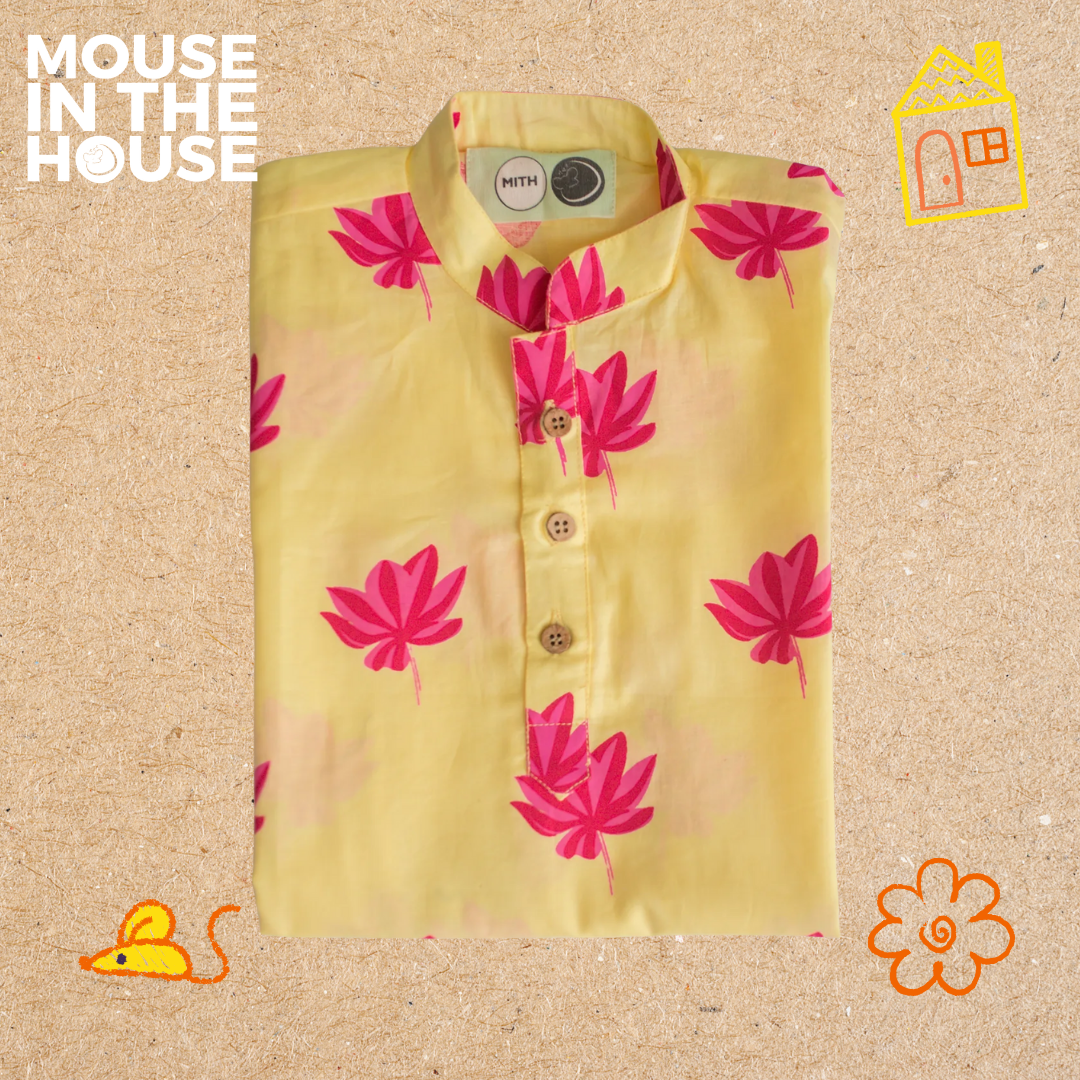 Lotus Bloom (Yellow)- Ethnic Wear Boys