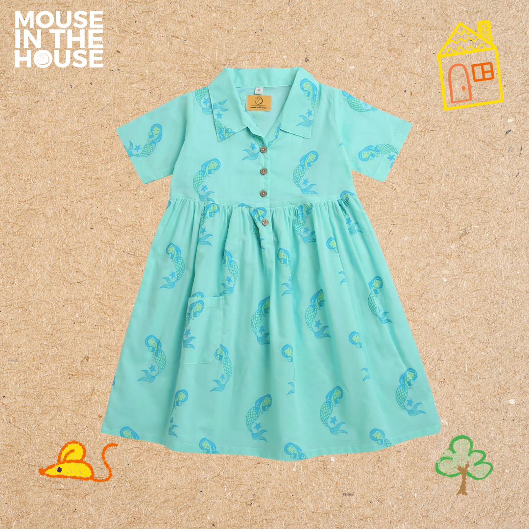 Adella The Mermaid - Cotton Dress