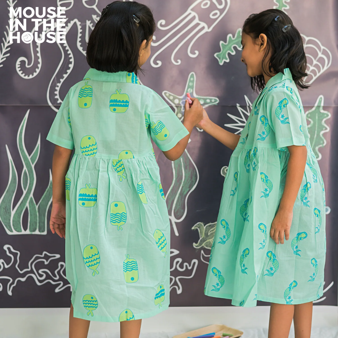 Adella The Mermaid - Cotton Dress