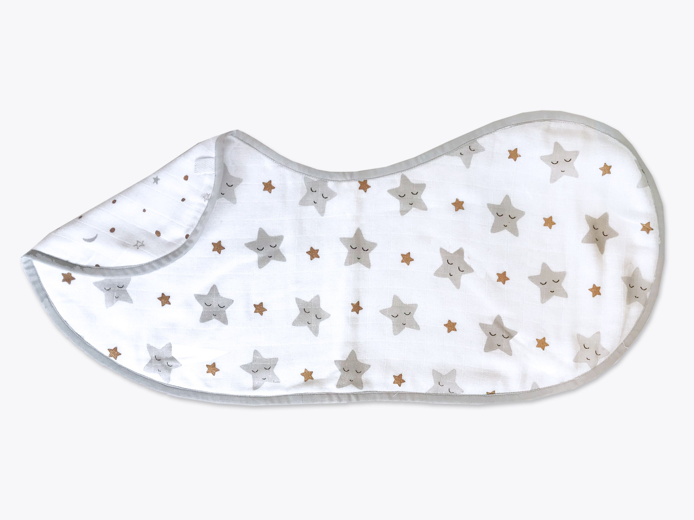 Organic Muslin Burp Cloth & Bib | Pack of 2 – Sheep & Stars