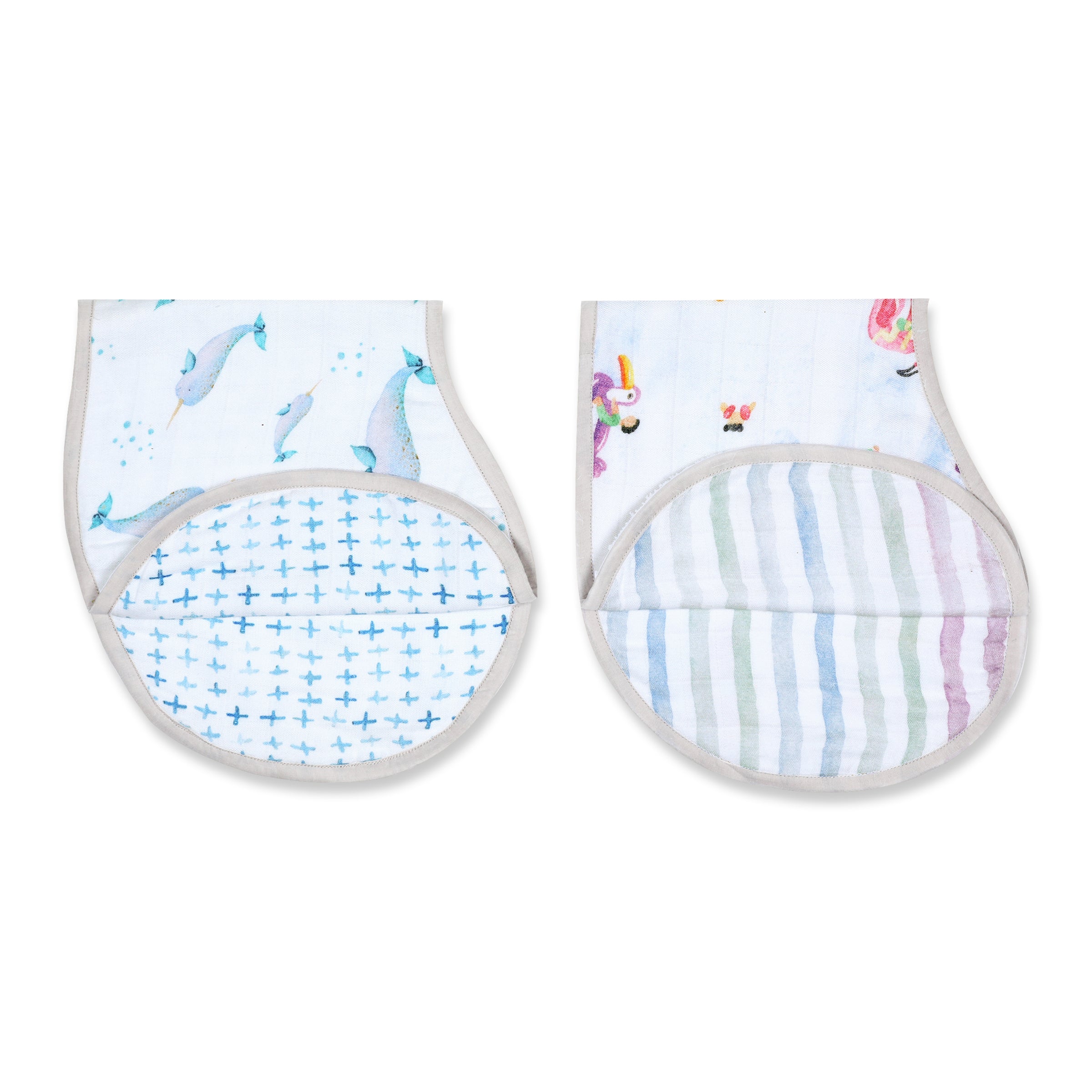 Bamboo Muslin Burp Cloth & Bib - Pack of 2 – Pool Floaties