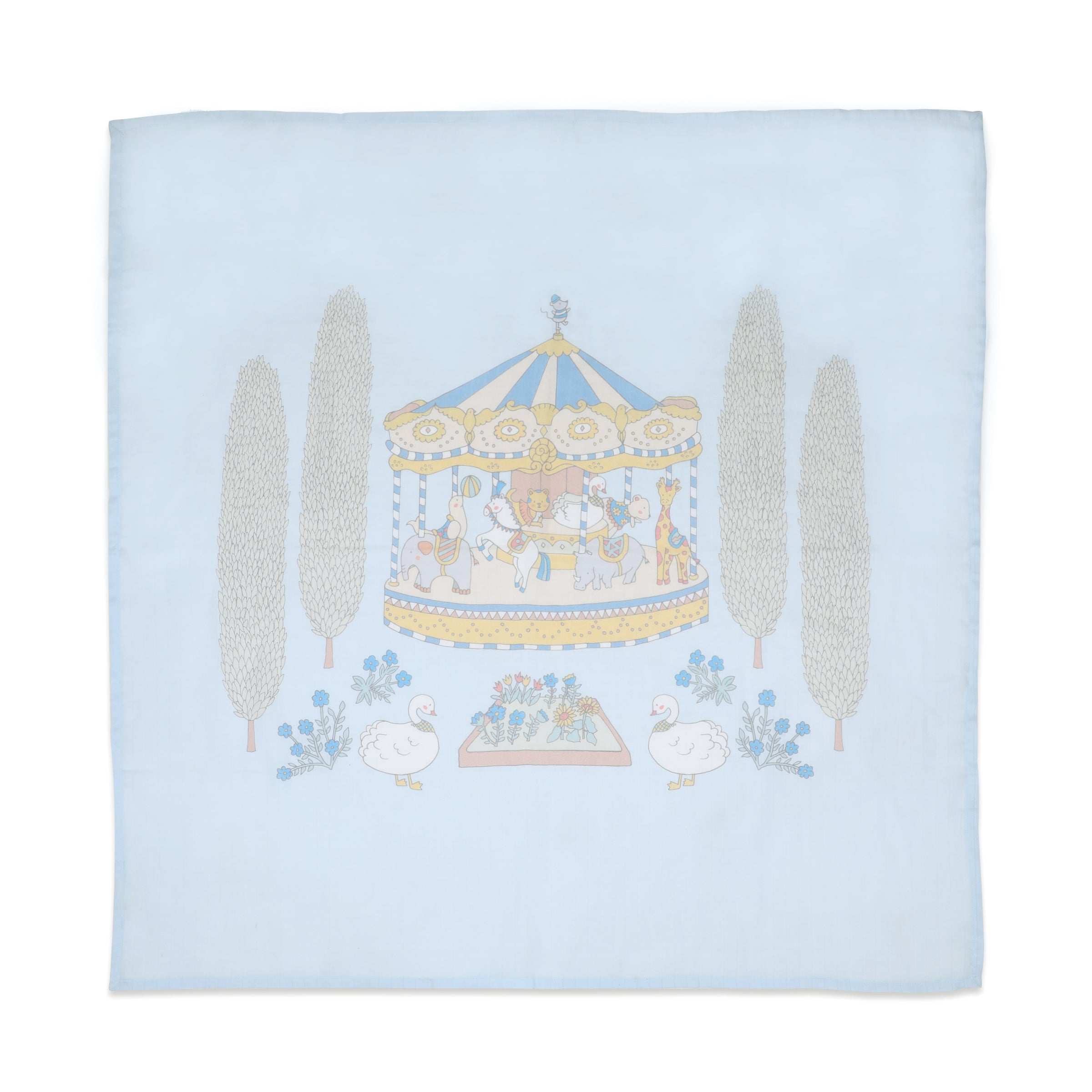 Swaddle & Burp Cloth Bib - Carnival Blue