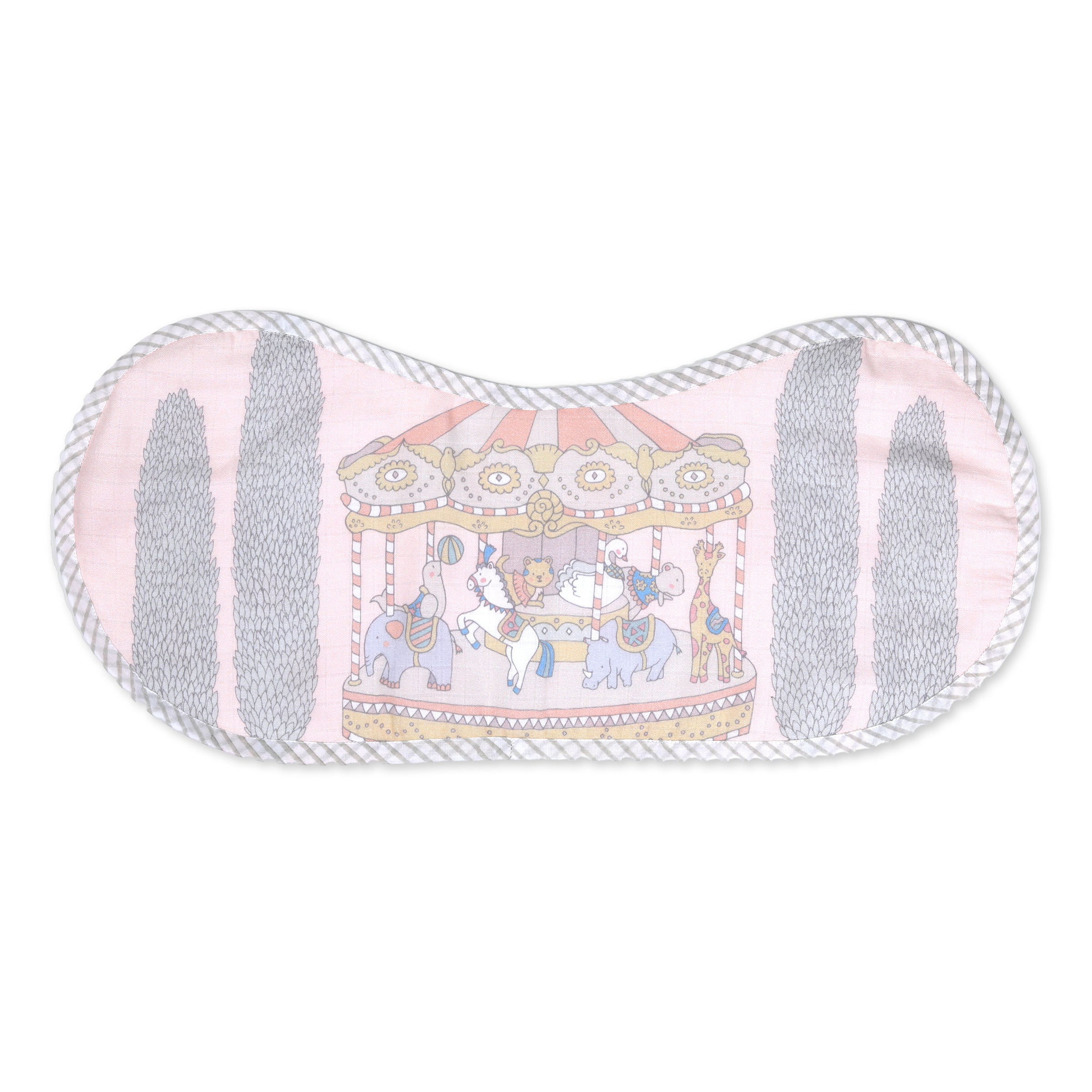 Swaddle & Burp Cloth Bib - Carnival Pink