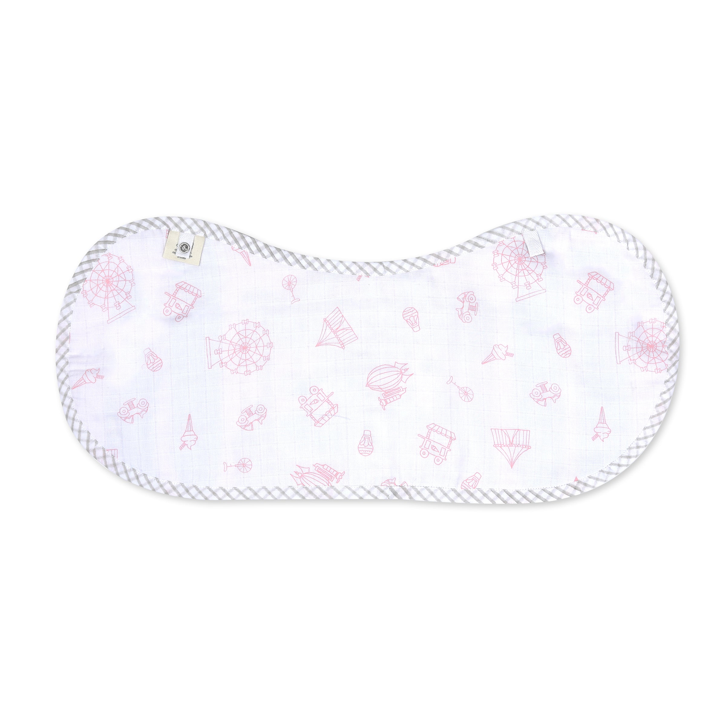 Swaddle & Burp Cloth Bib - Carnival Pink