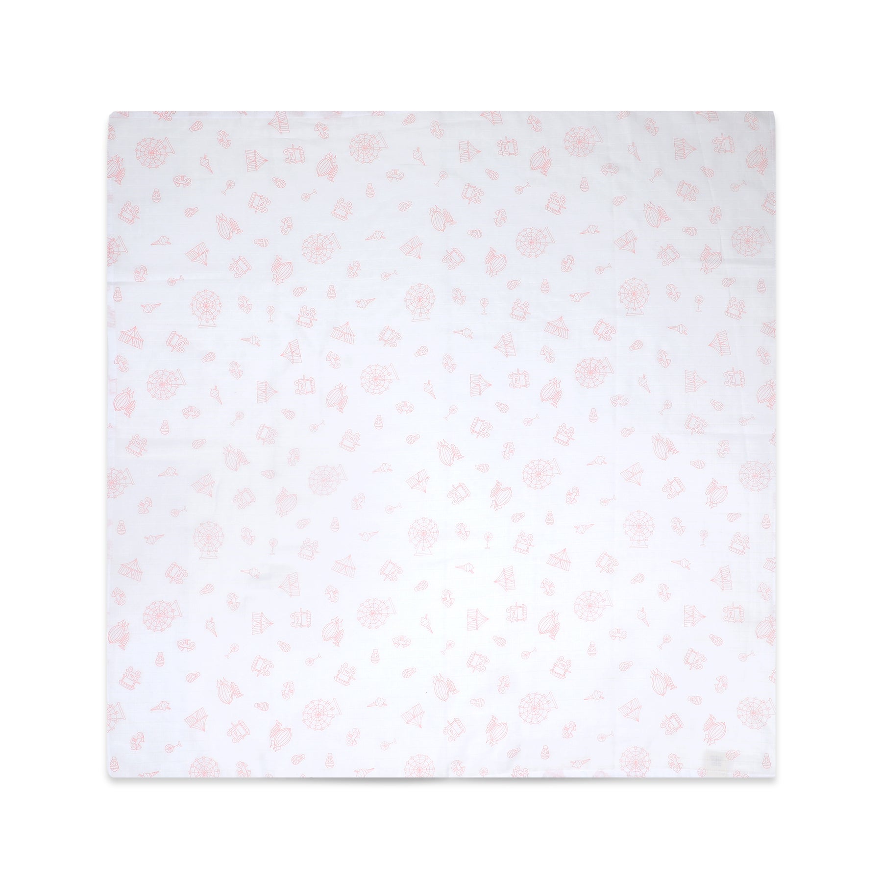 Swaddle & Burp Cloth Bib - Carnival Pink