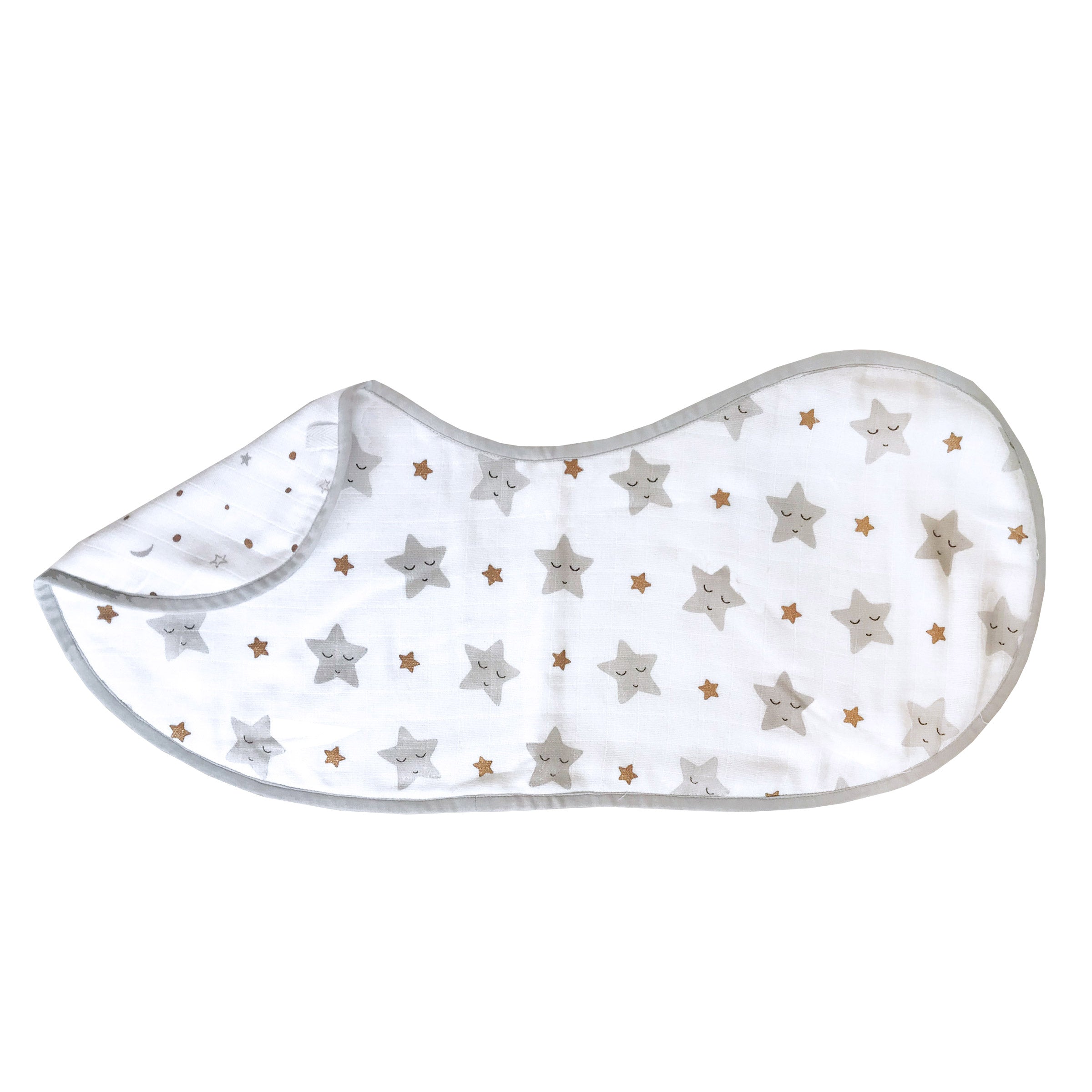 Swaddle & Burp Cloth Bib - Starry Night | Metallic