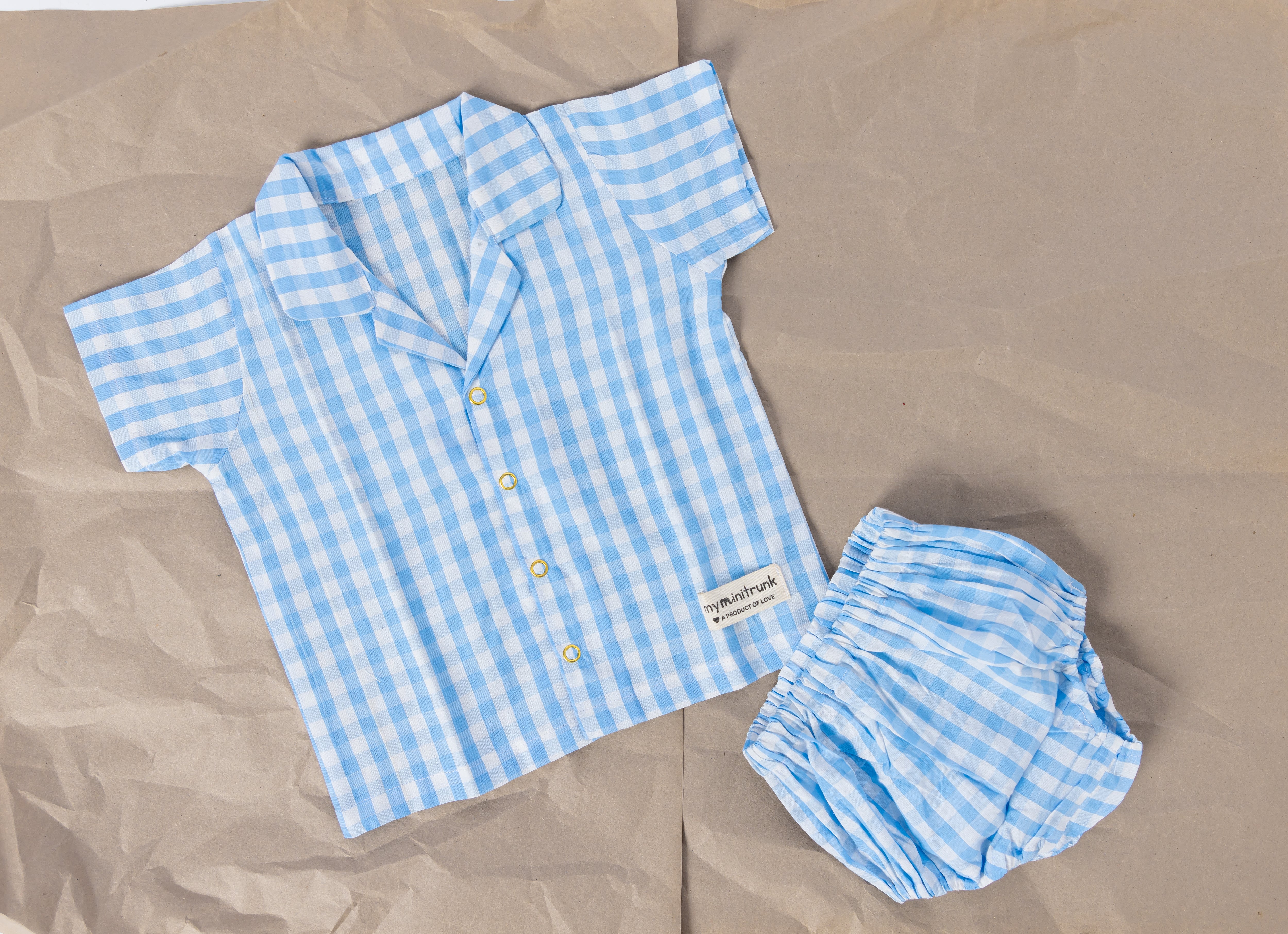 New Born Blue Bloomer Set - Totdot