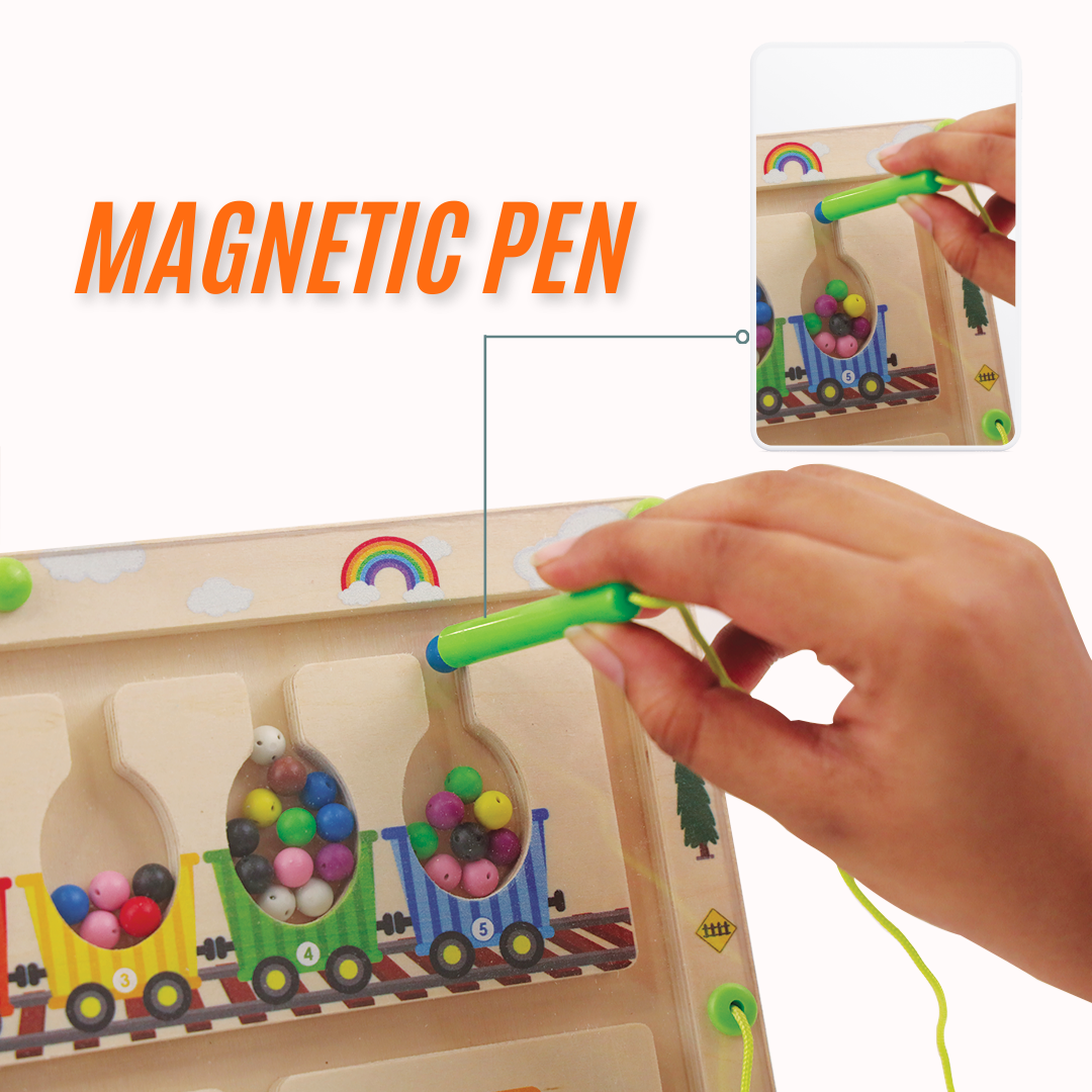 Magnetic Train Maze Board