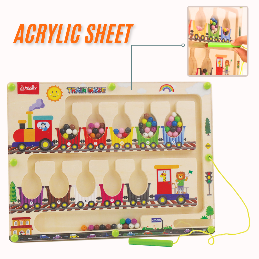 Magnetic Train Maze Board