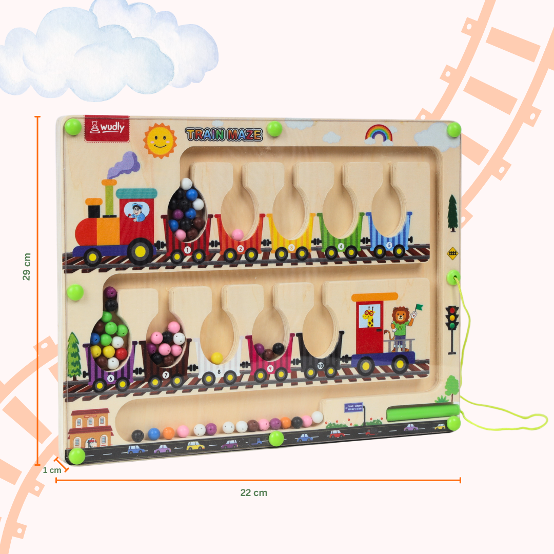 Magnetic Train Maze Board