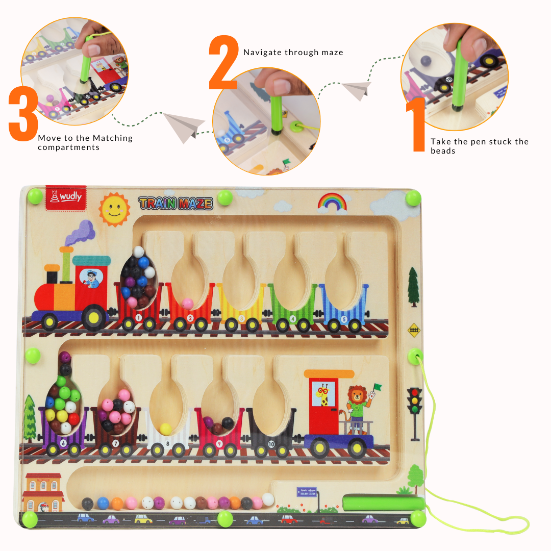 Magnetic Train Maze Board